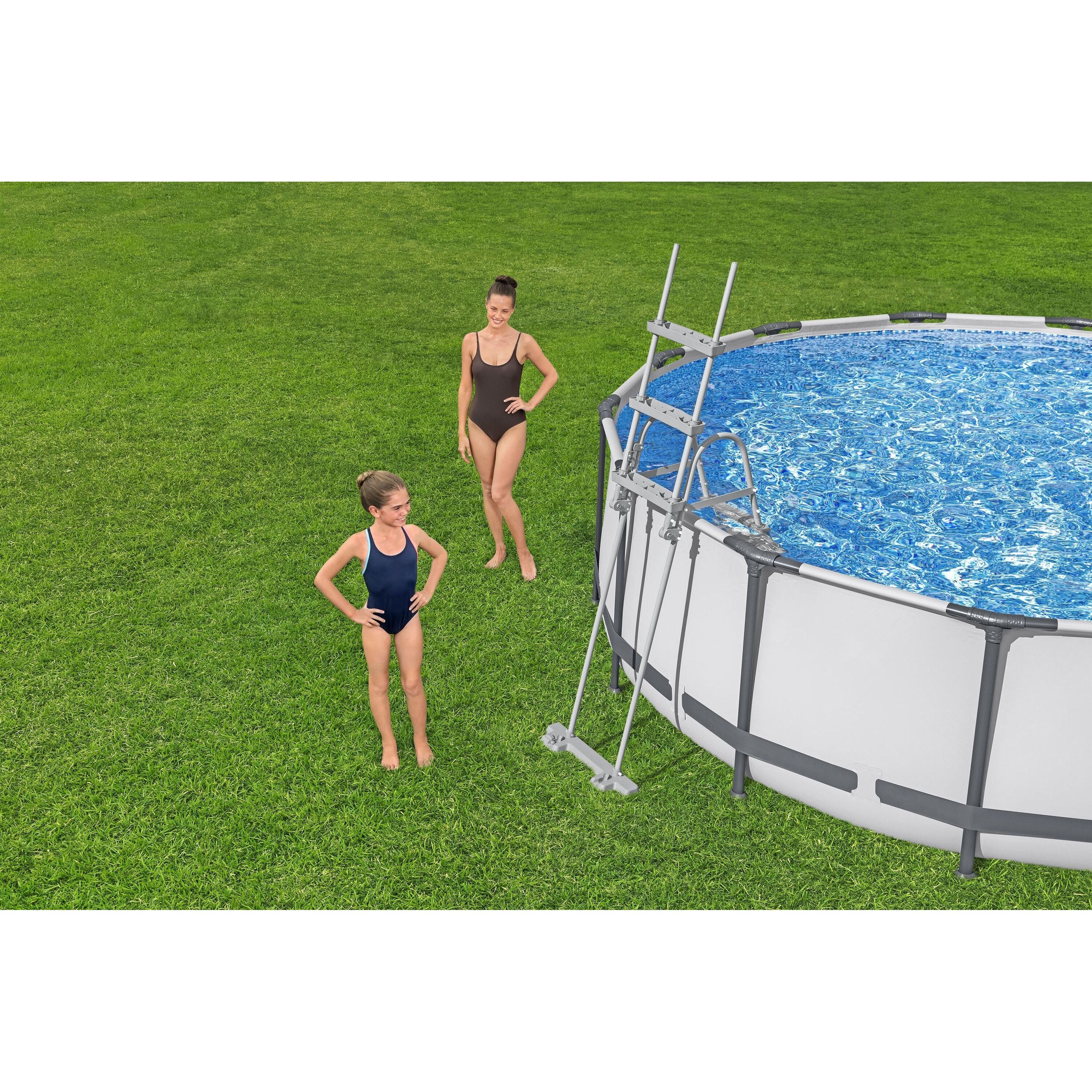Scaletta di Sicurezza Piscina Bestway – Accesso stabile con gradini antiscivolo (107/122/132 cm)