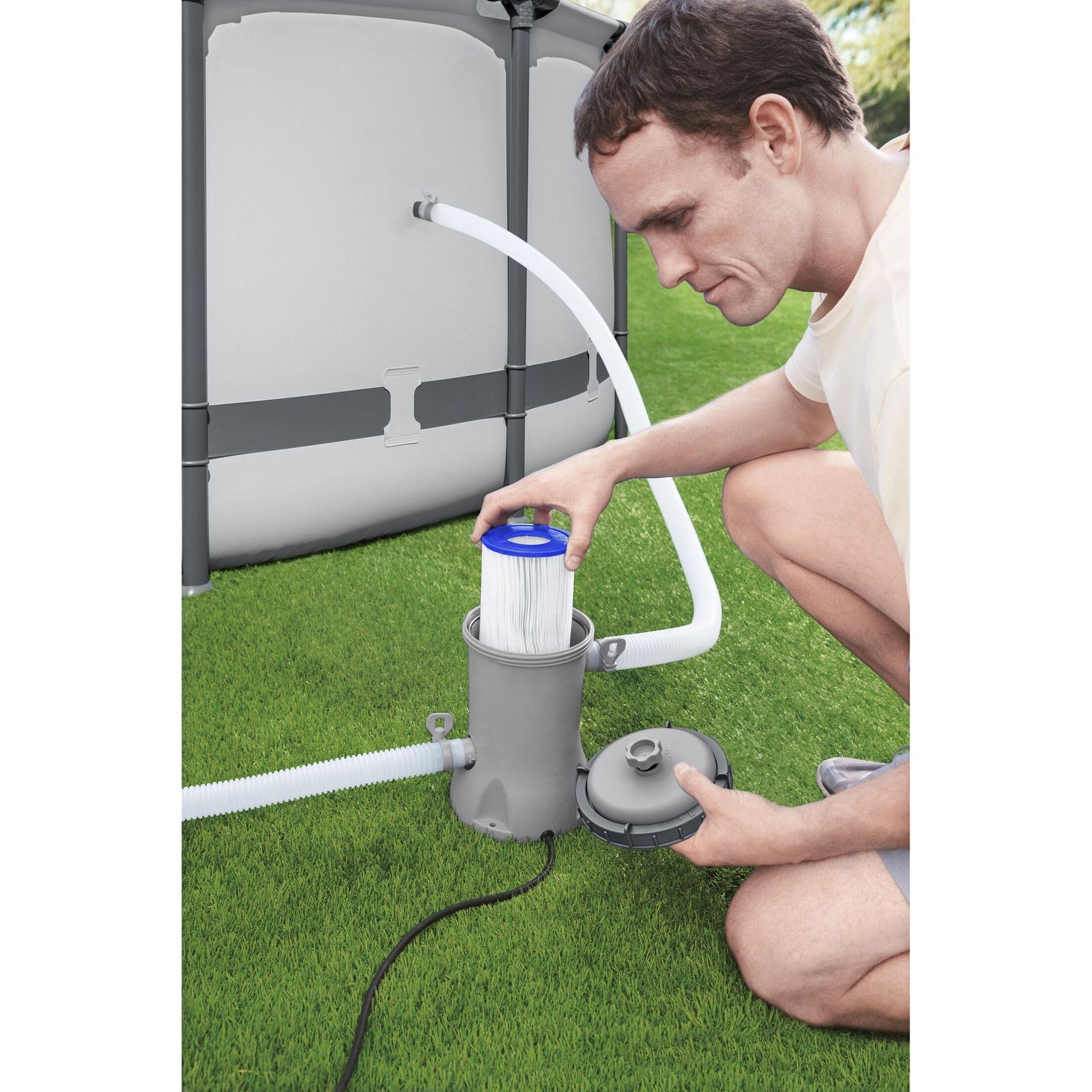 Bestway 58383 Pompa di Filtraggio a Cartuccia da 2.006 L/h