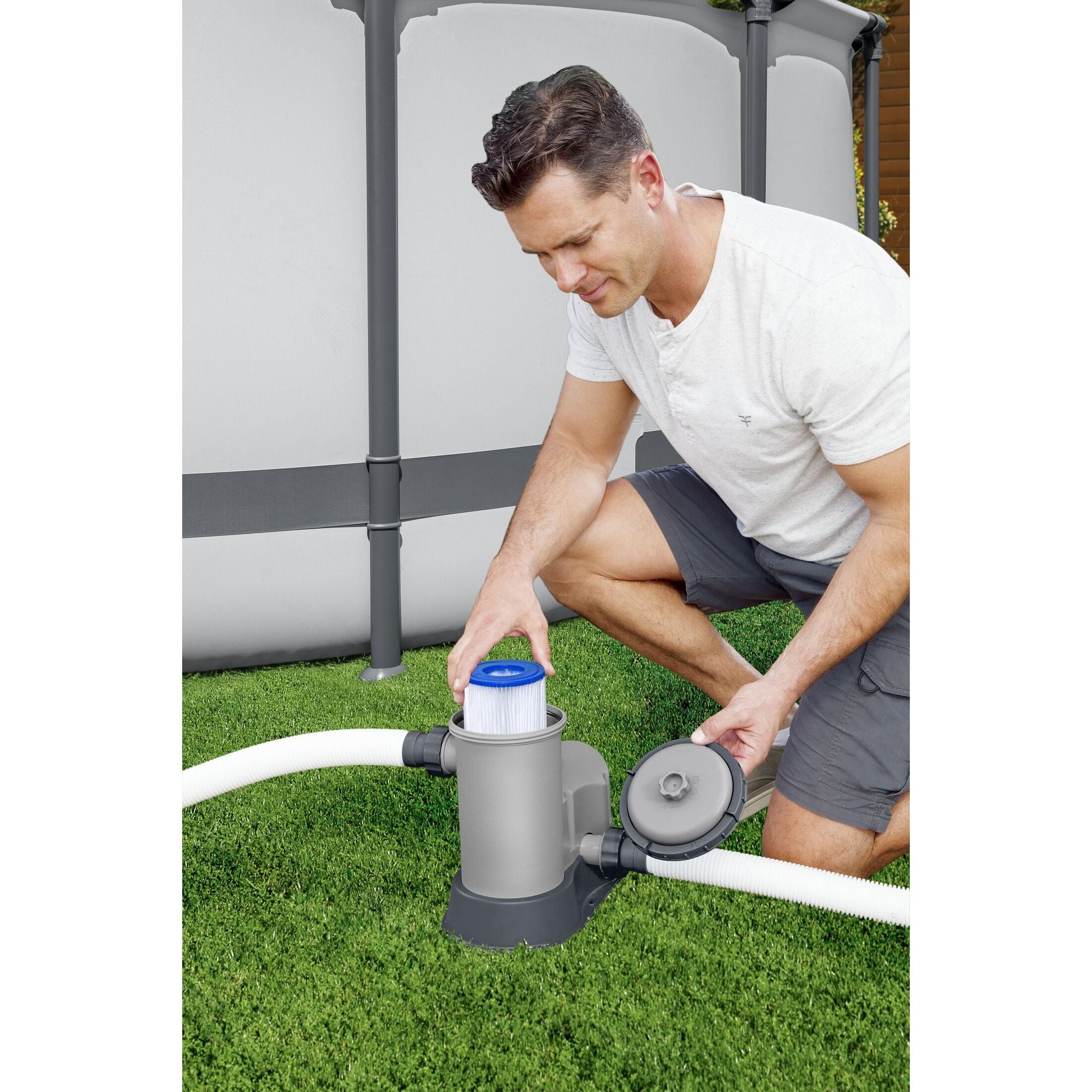 Bestway 58389 Pompa Filtro Per Piscine fuori Terra Portata 5.678 L/h