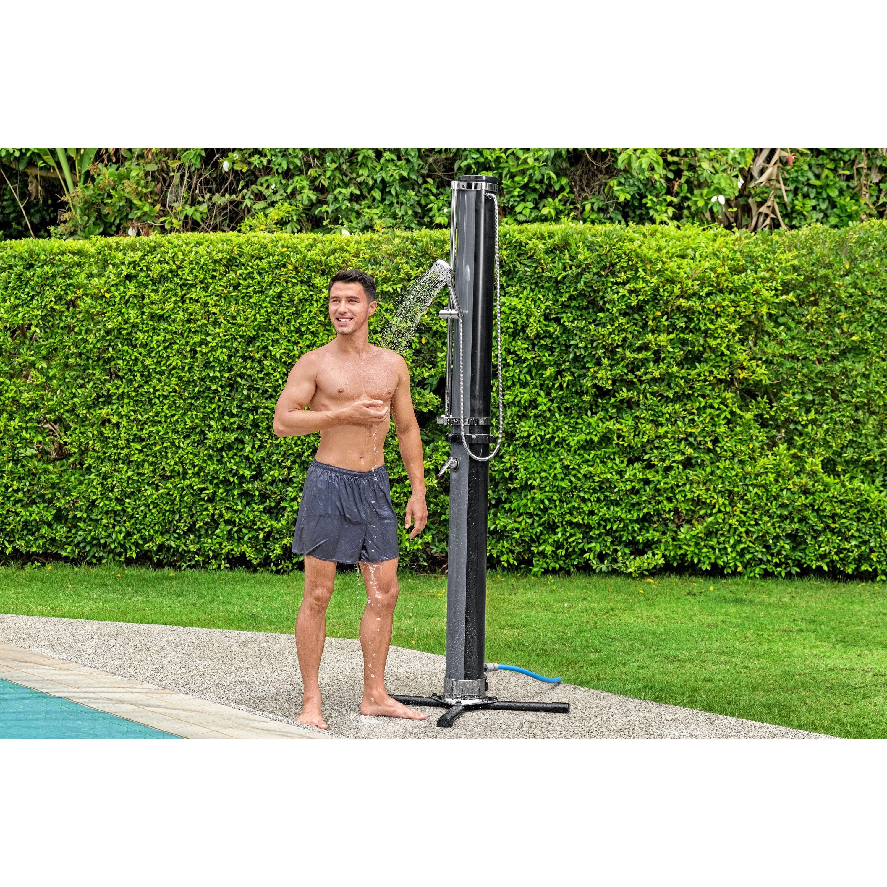 Bestway Doccia Solare Da Giardino Serbatoio 35 Litri Con Miscelatore, Doccino E Portaoggetti