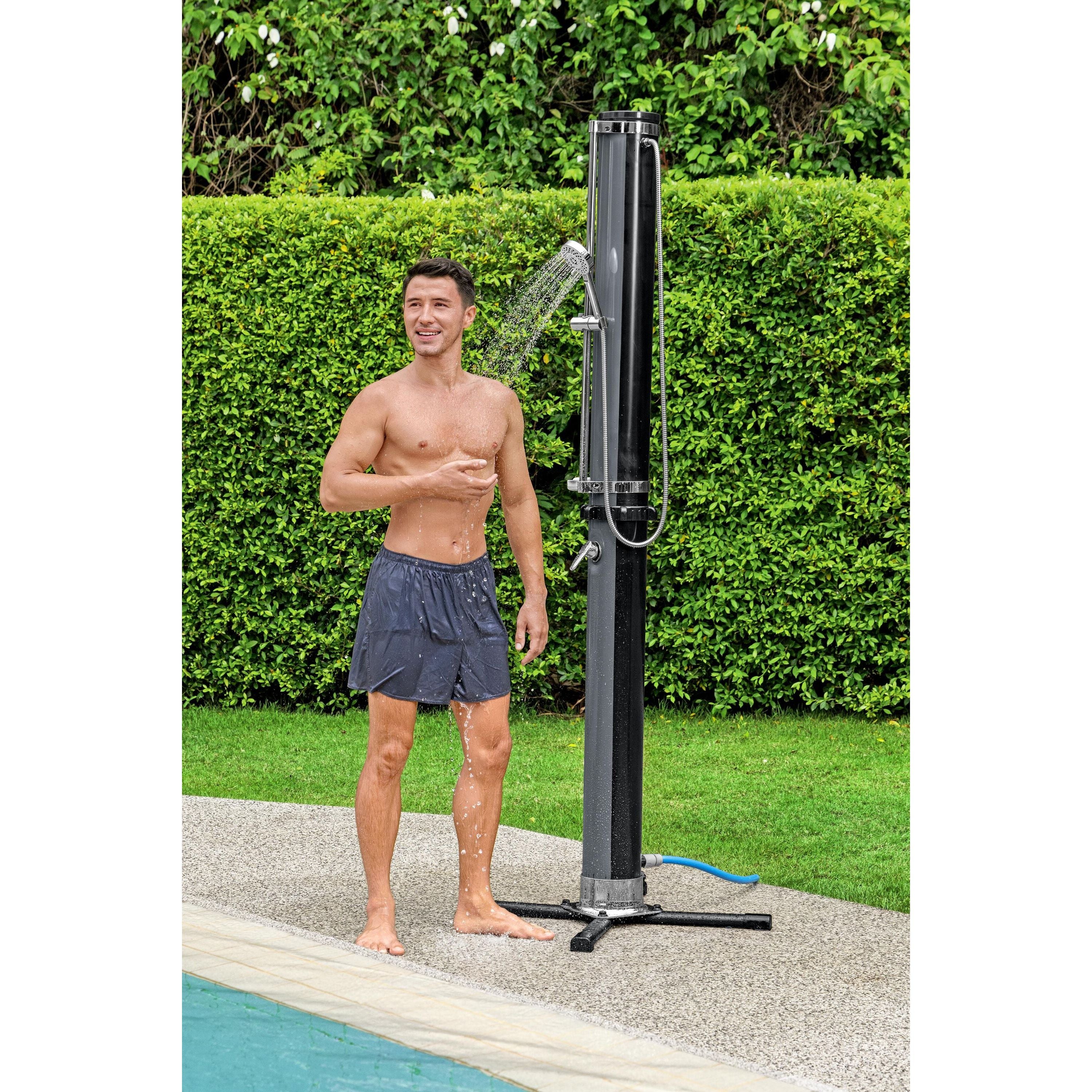 Bestway Doccia Solare Da Giardino Serbatoio 35 Litri Con Miscelatore, Doccino E Portaoggetti