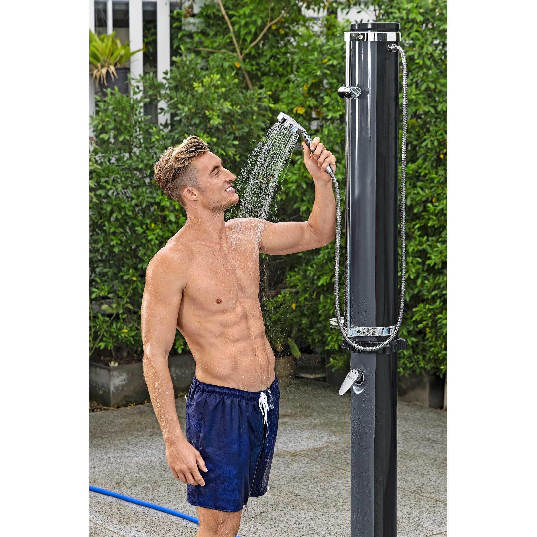 Bestway Doccia Solare Da Giardino Serbatoio 35 Litri Con Miscelatore, Doccino E Portaoggetti