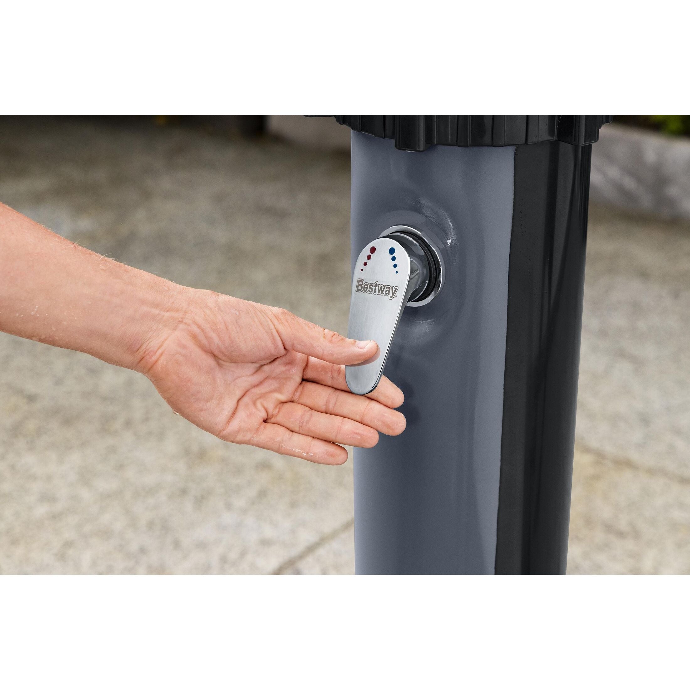 Bestway Doccia Solare Da Giardino Serbatoio 35 Litri Con Miscelatore, Doccino E Portaoggetti