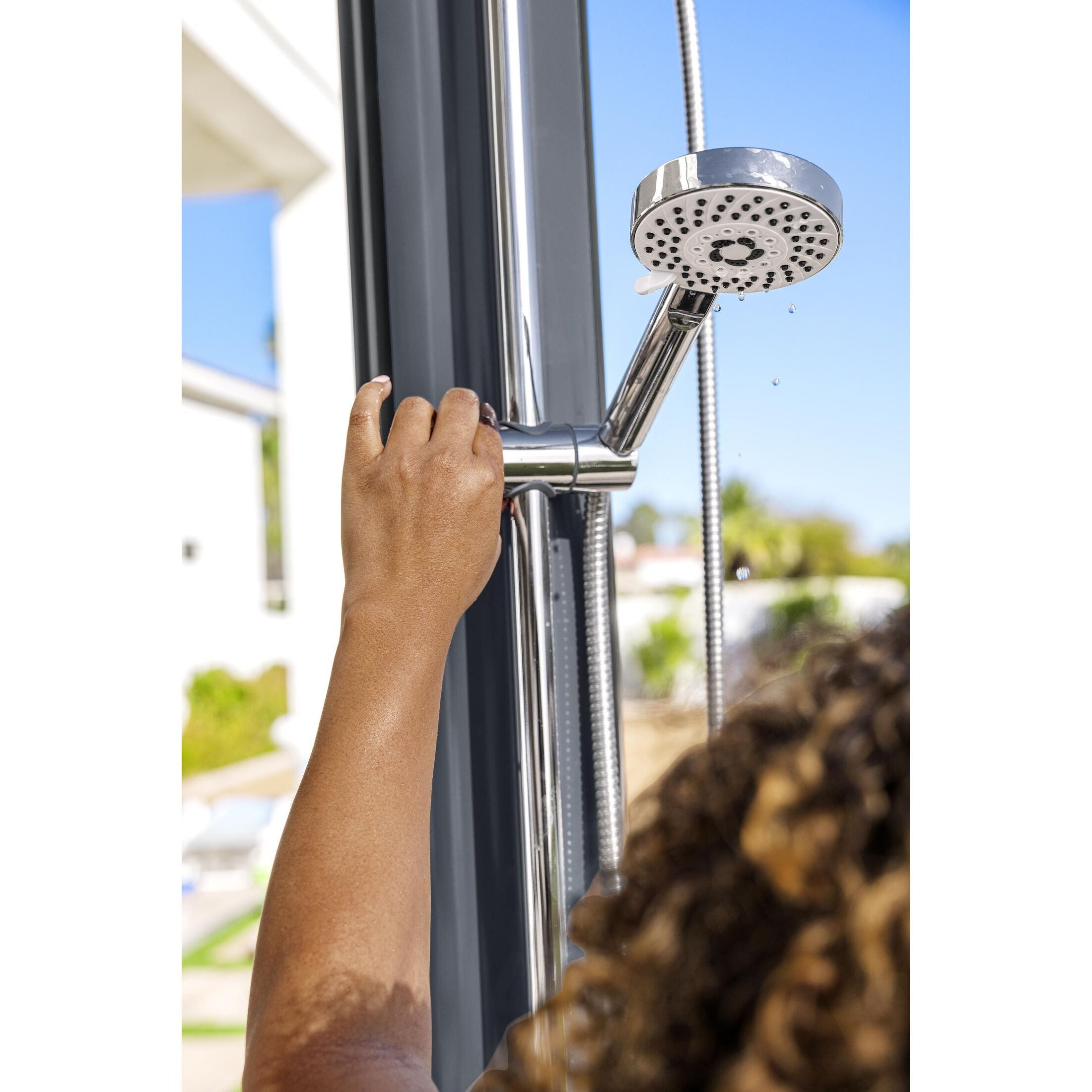 Bestway Doccia Solare Da Giardino Serbatoio 35 Litri Con Miscelatore, Doccino E Portaoggetti