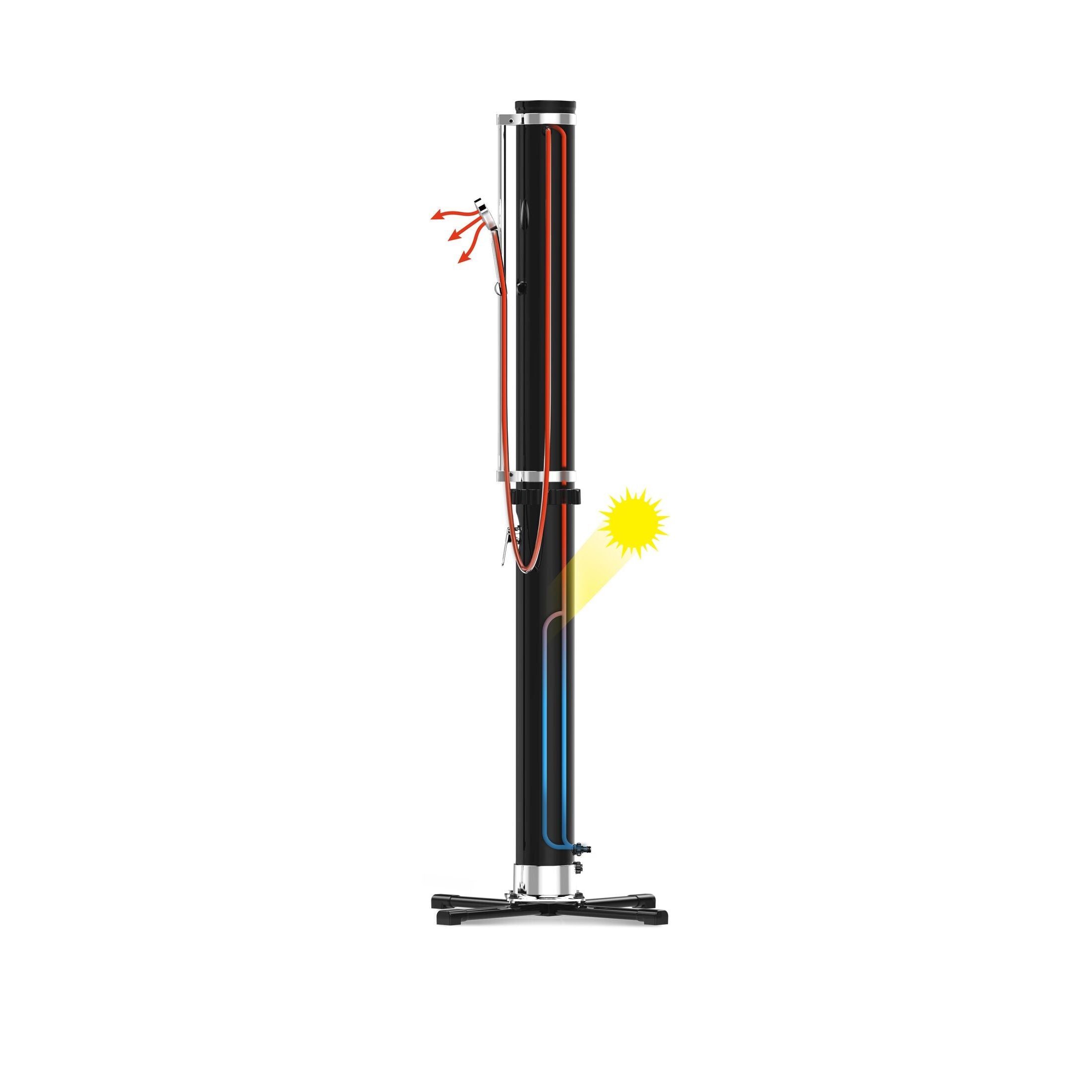 Bestway Doccia Solare Da Giardino Serbatoio 35 Litri Con Miscelatore, Doccino E Portaoggetti