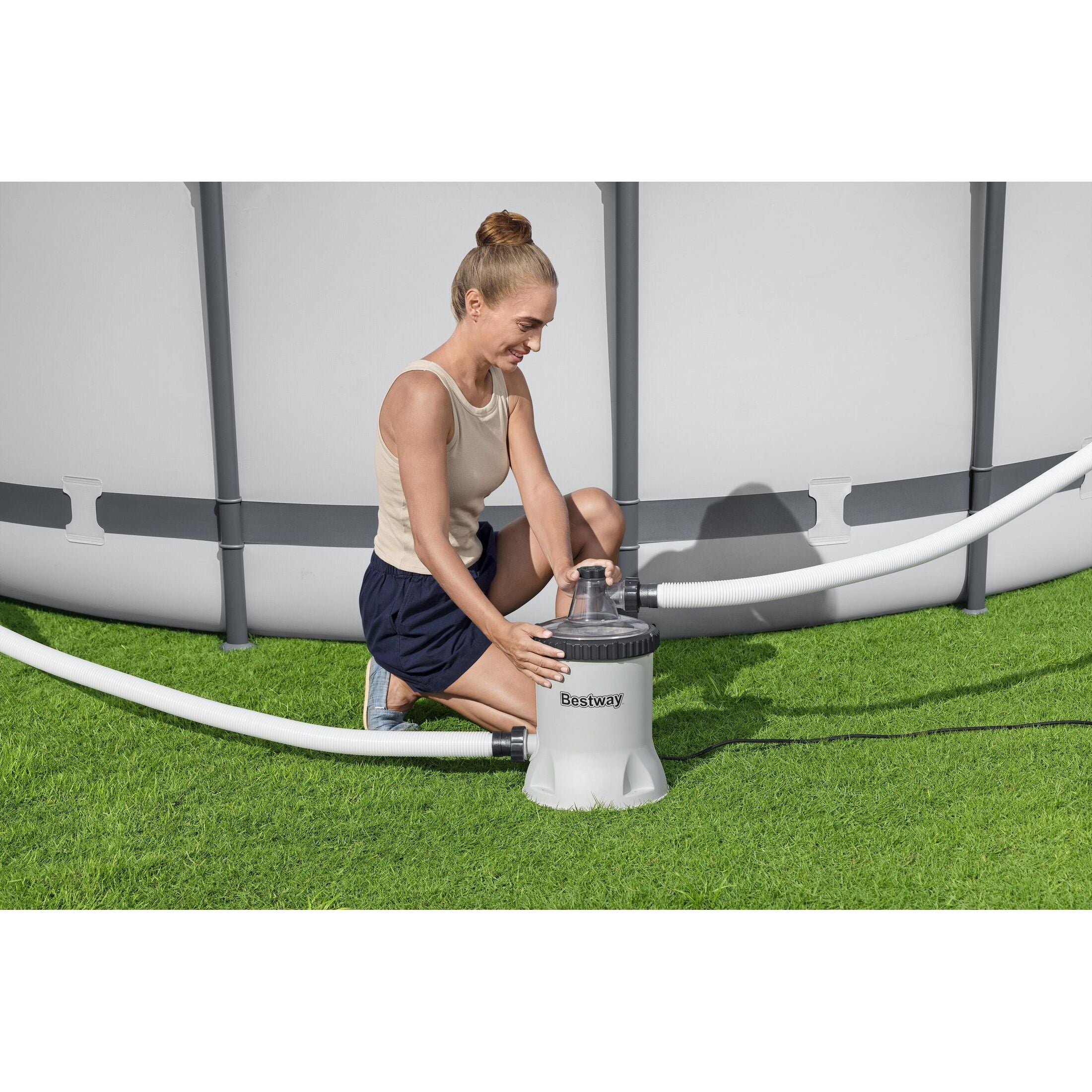 Bestway 58870 – Pompa Filtro Polysphere 5678 L/h per Piscine Fuori Terra