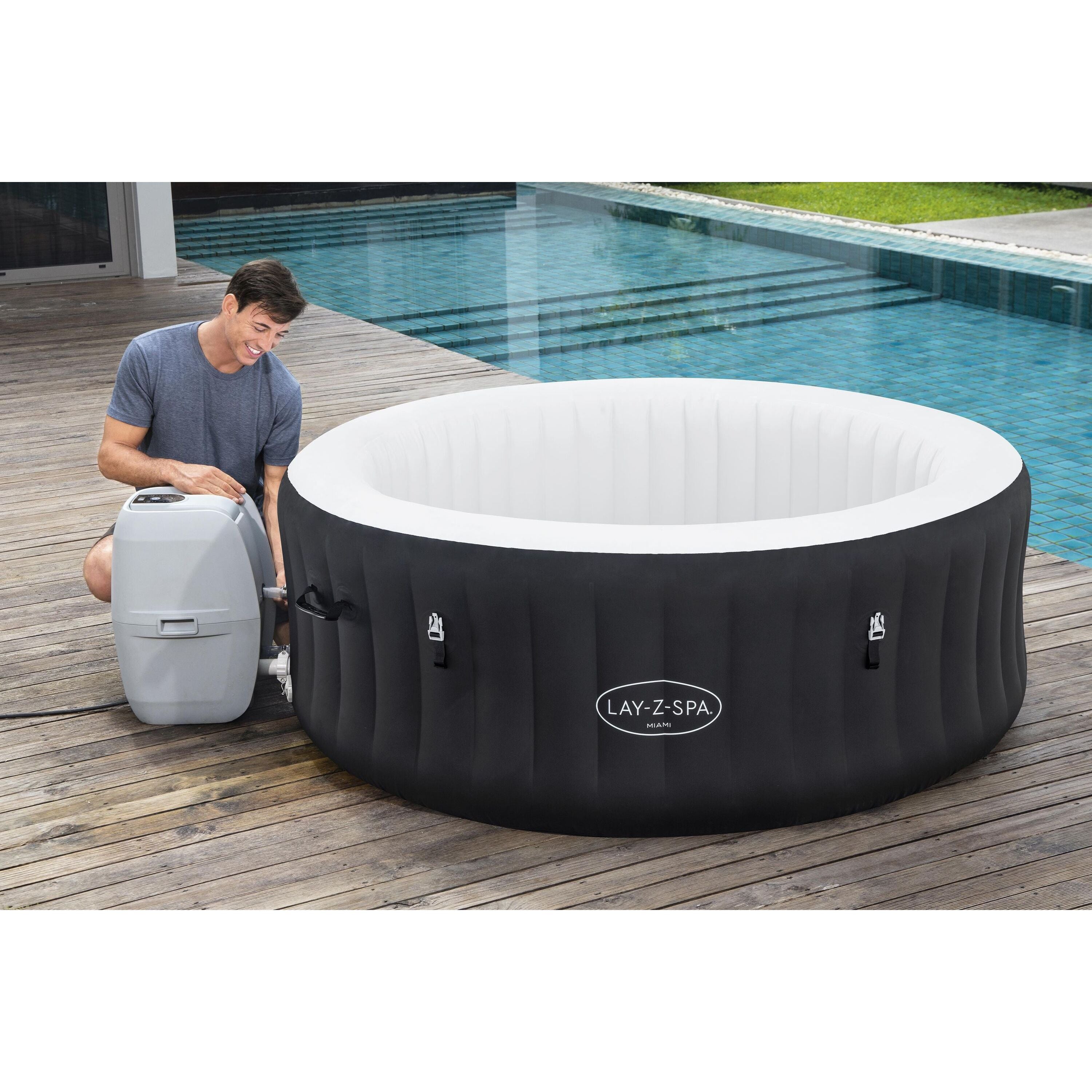 Bestway Lay-Z-Spa Miami AirJet – Idromassaggio gonfiabile 2–4 persone