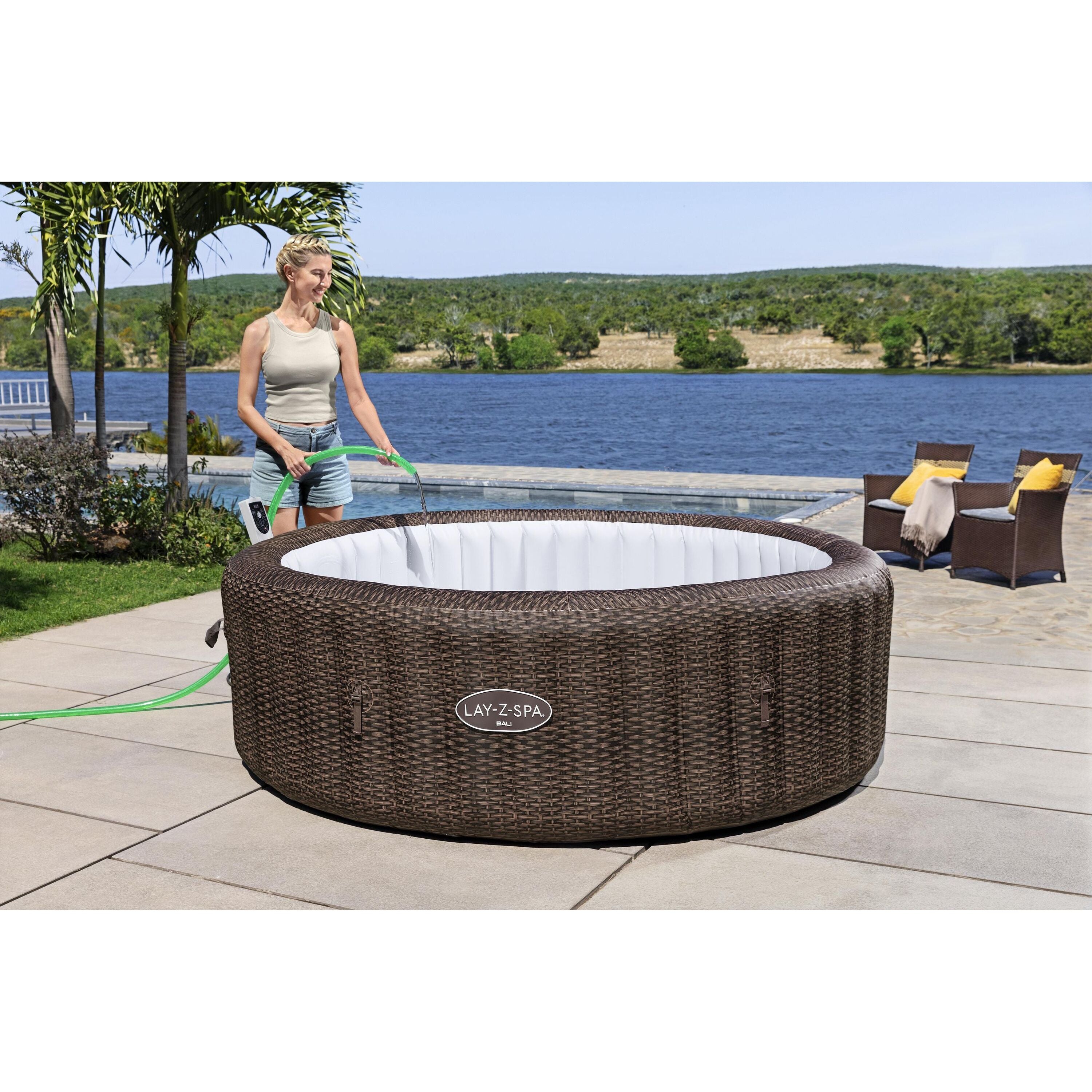 Bestway Lay-Z-Spa Bali AirJet – Idromassaggio gonfiabile 5–7 persone marrone