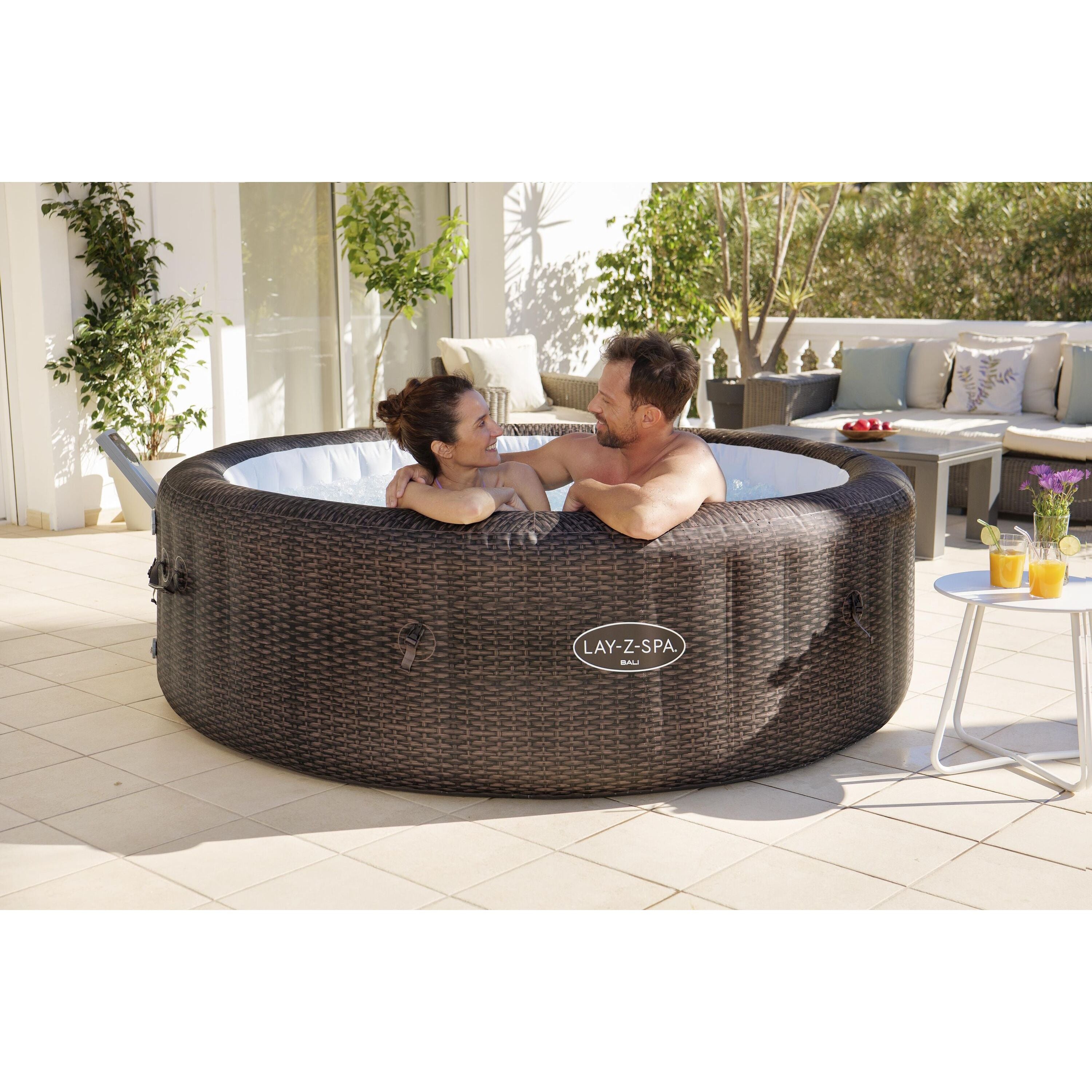Bestway Lay-Z-Spa Bali AirJet – Idromassaggio gonfiabile 5–7 persone marrone