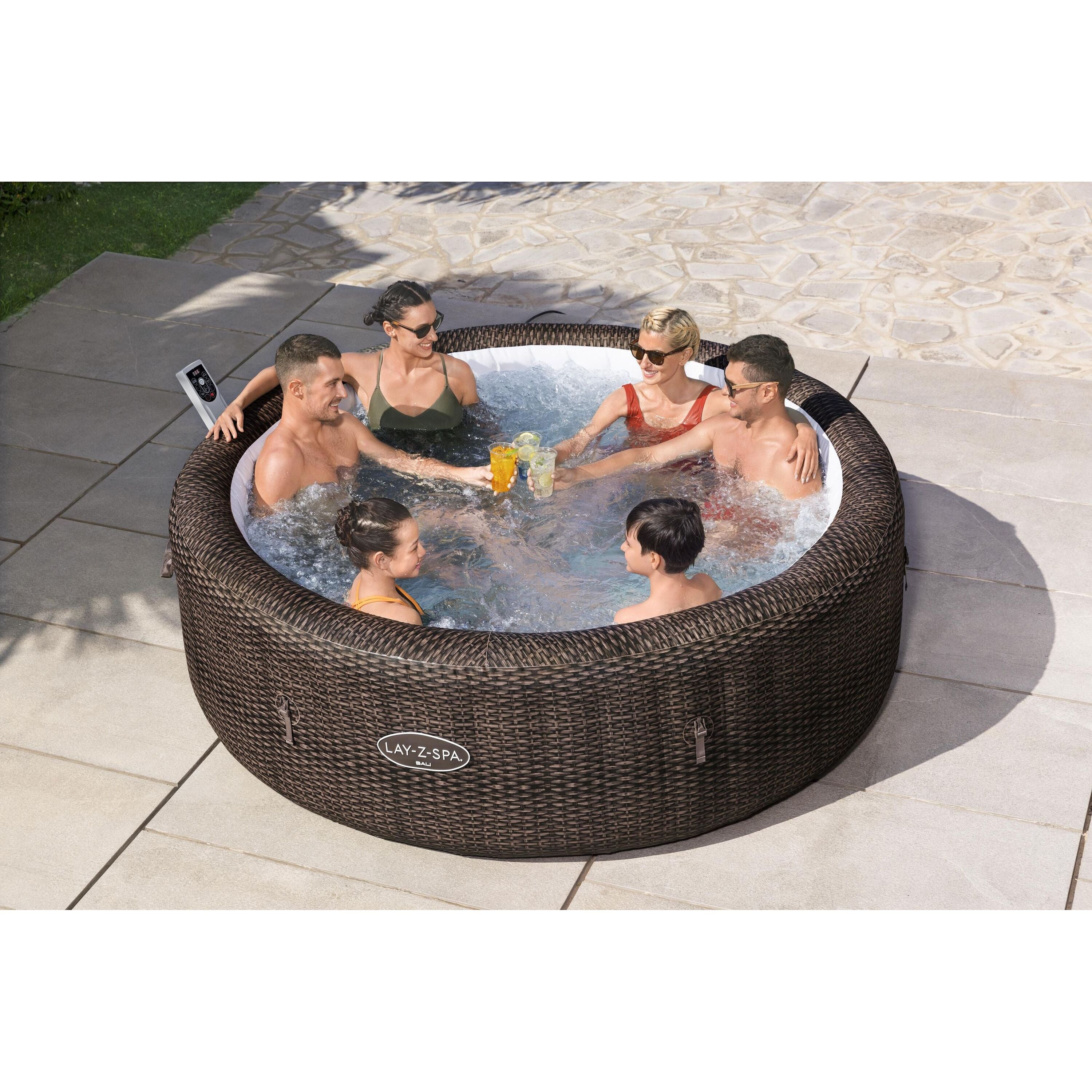 Bestway Lay-Z-Spa Bali AirJet – Idromassaggio gonfiabile 5–7 persone marrone