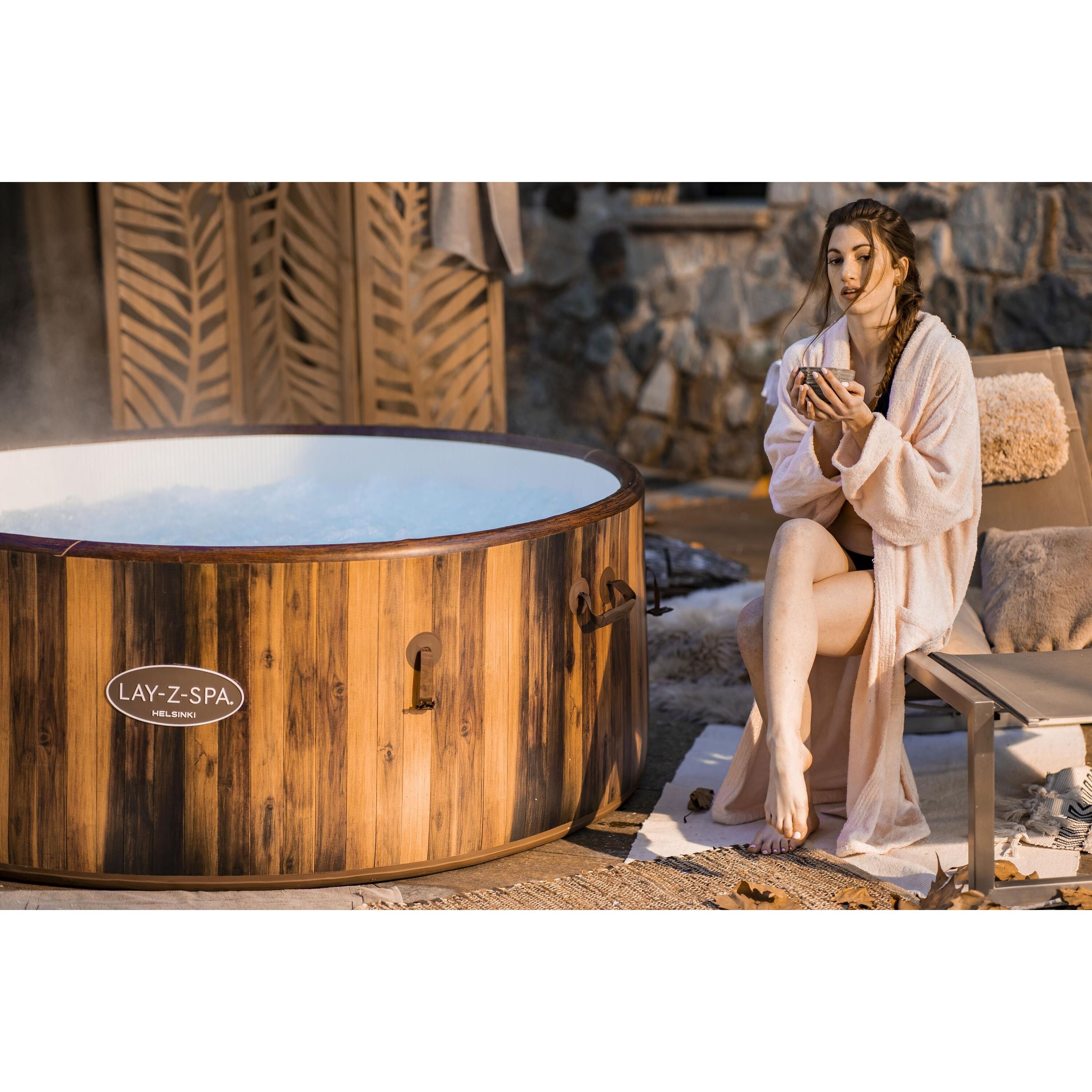 Bestway 60025 Piscina Idromassaggio Gonfiabile Lay-Z-Spa Helsinki AirJet 5-7 persone