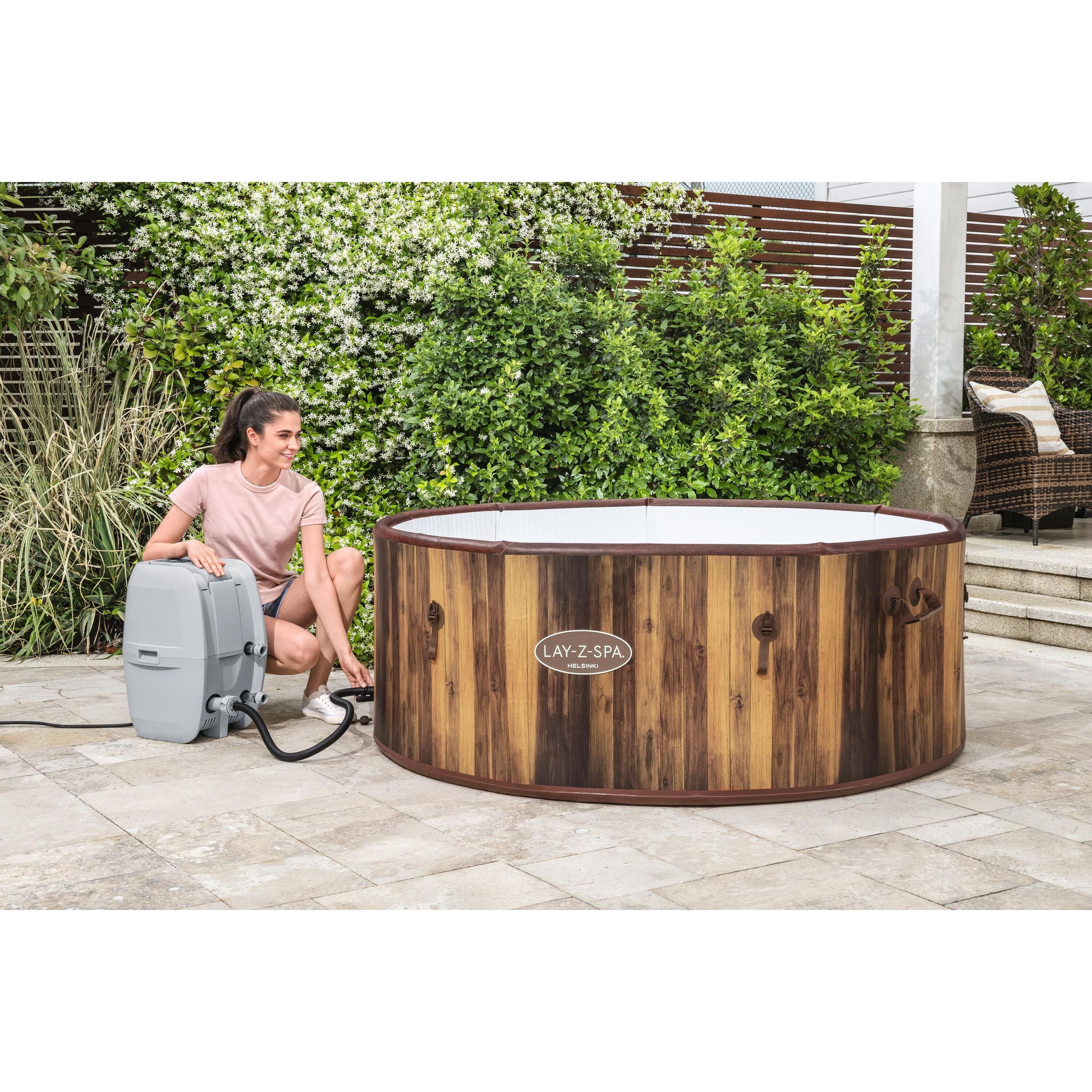 Bestway 60025 Piscina Idromassaggio Gonfiabile Lay-Z-Spa Helsinki AirJet 5-7 persone