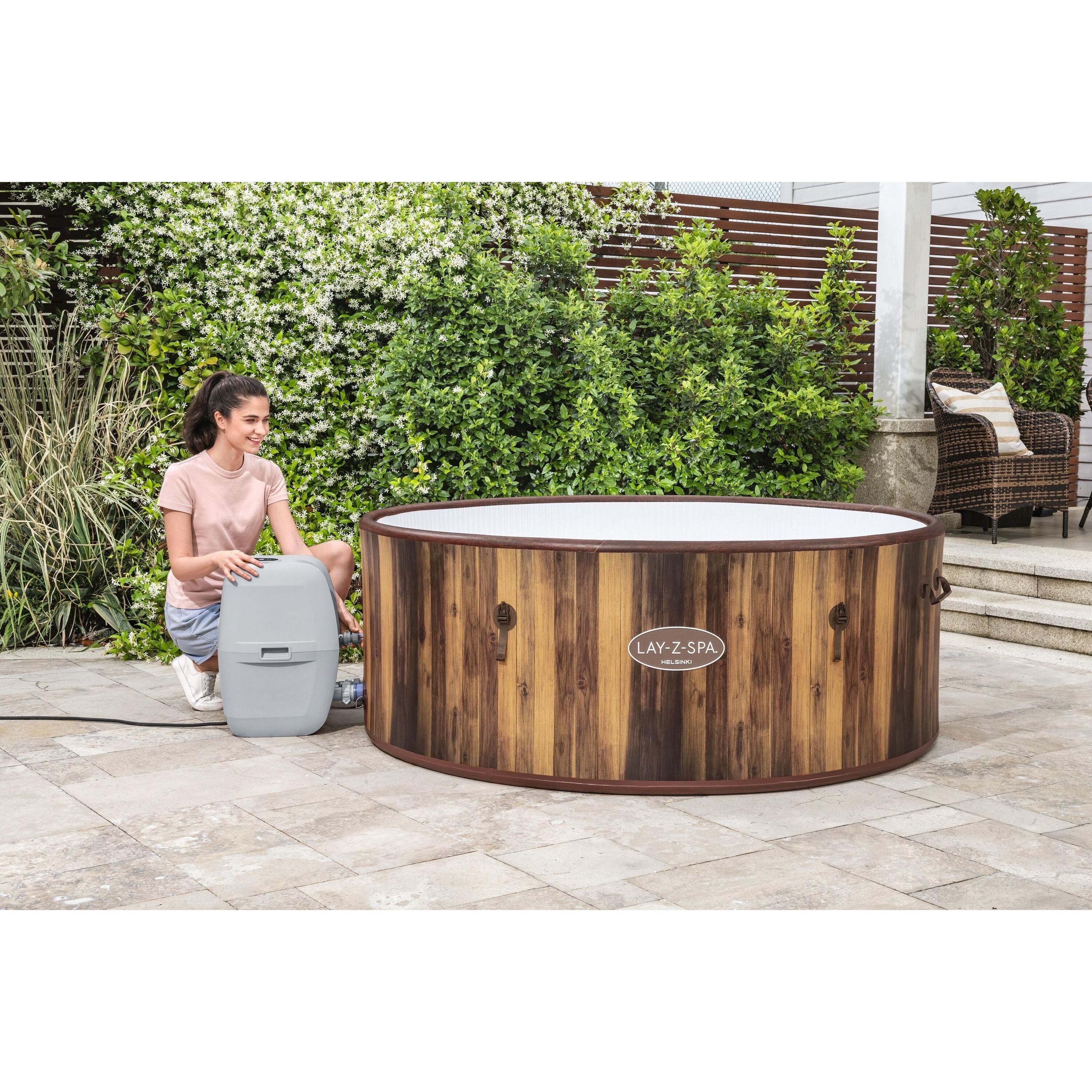 Bestway 60025 Piscina Idromassaggio Gonfiabile Lay-Z-Spa Helsinki AirJet 5-7 persone