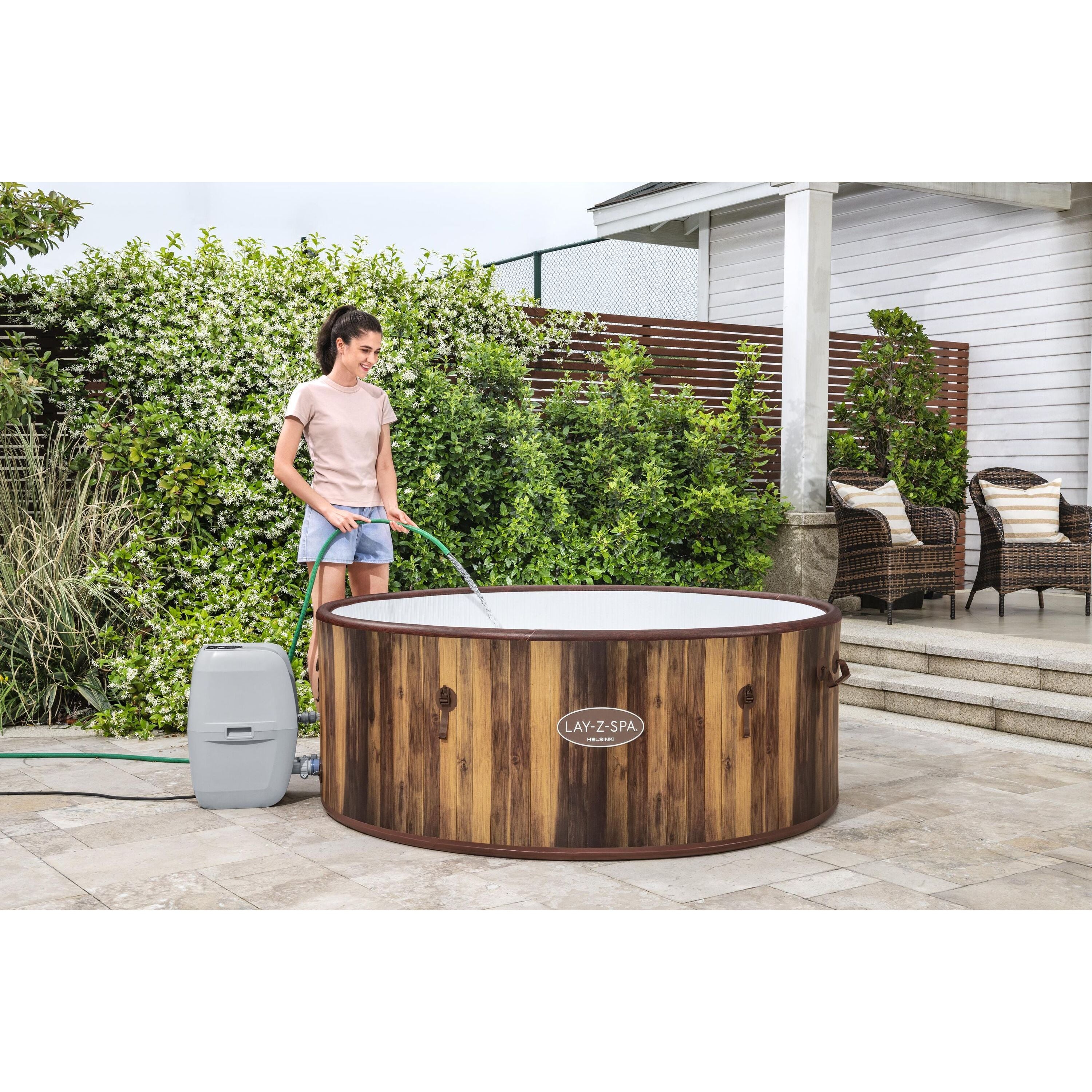 Bestway 60025 Piscina Idromassaggio Gonfiabile Lay-Z-Spa Helsinki AirJet 5-7 persone