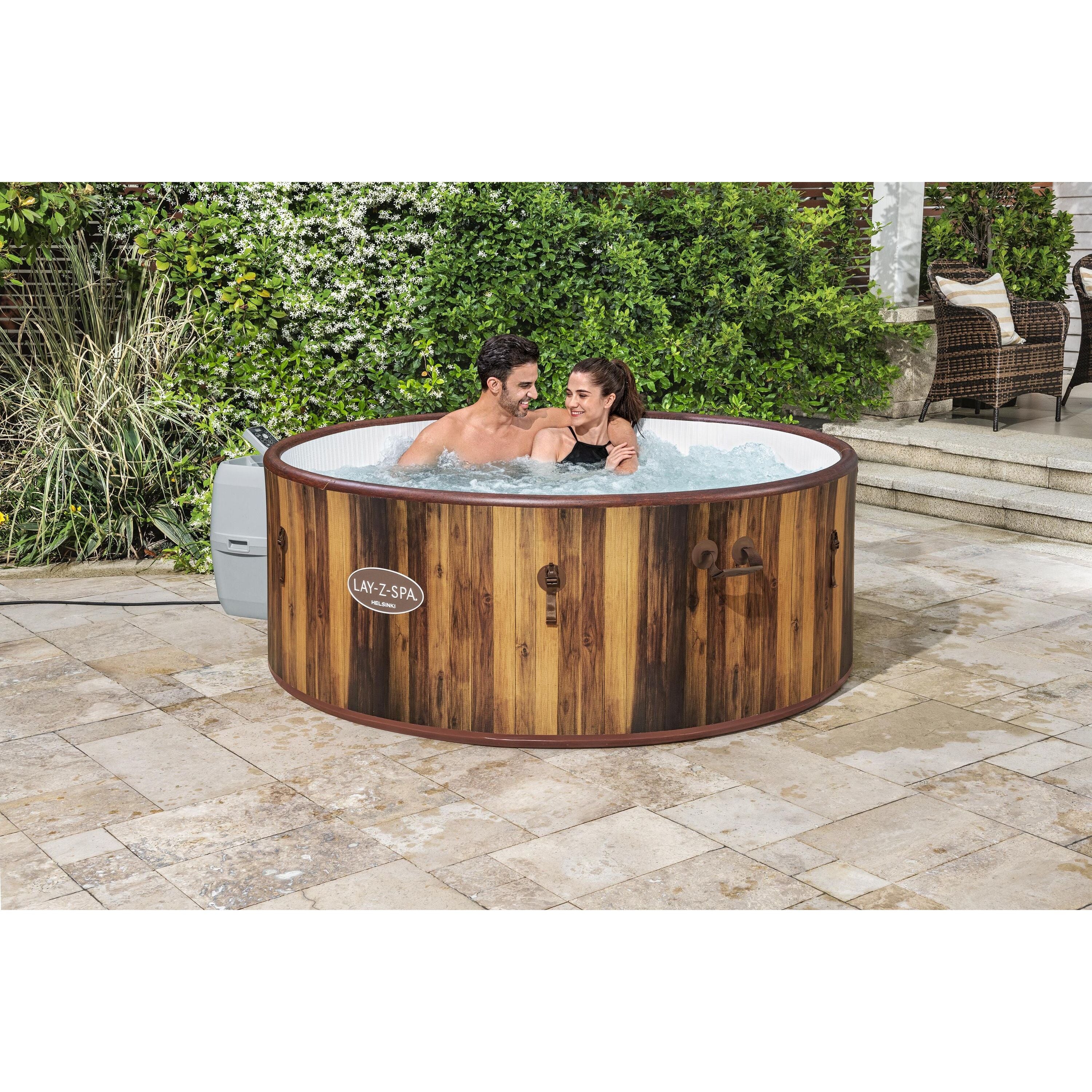 Bestway 60025 Piscina Idromassaggio Gonfiabile Lay-Z-Spa Helsinki AirJet 5-7 persone