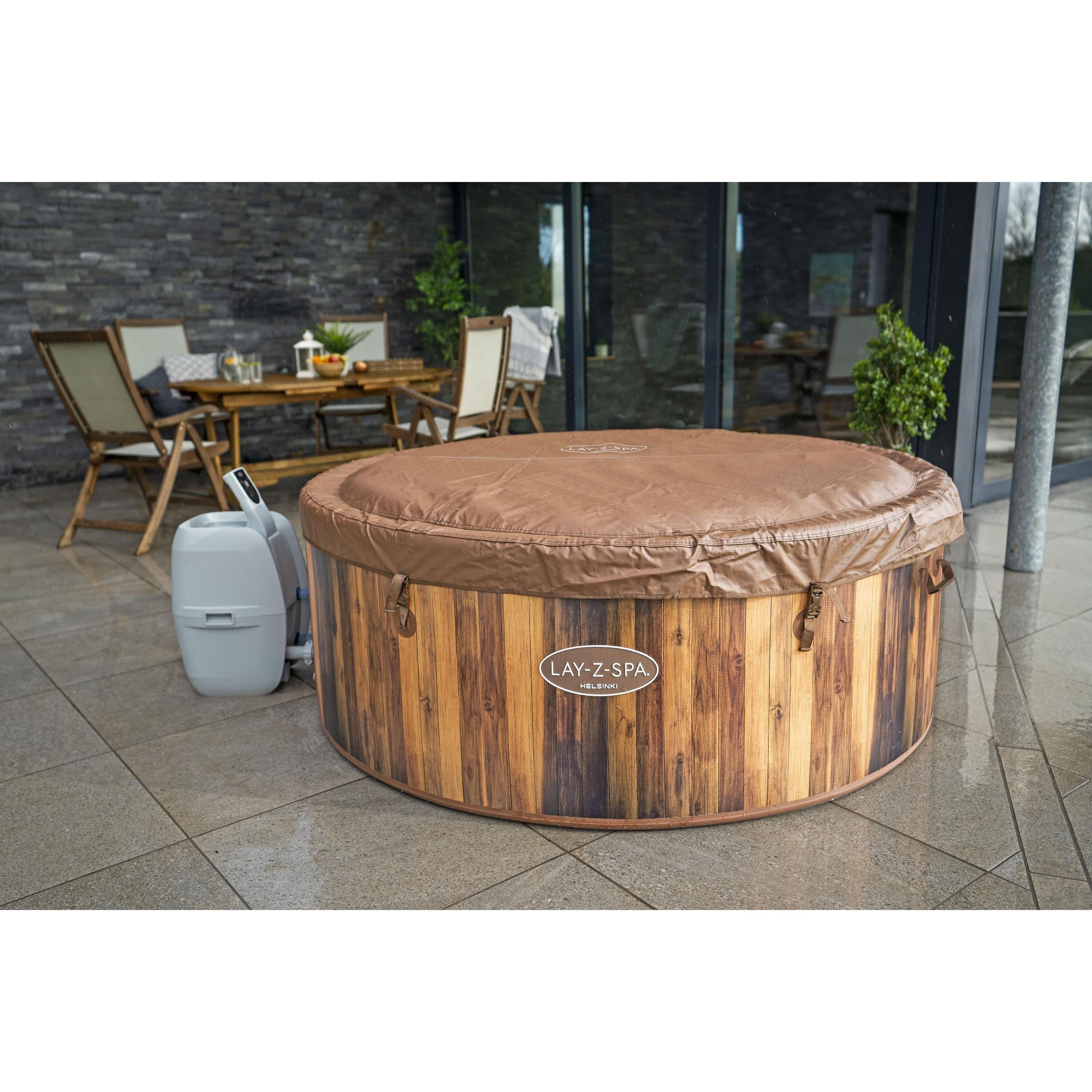 Bestway 60025 Piscina Idromassaggio Gonfiabile Lay-Z-Spa Helsinki AirJet 5-7 persone