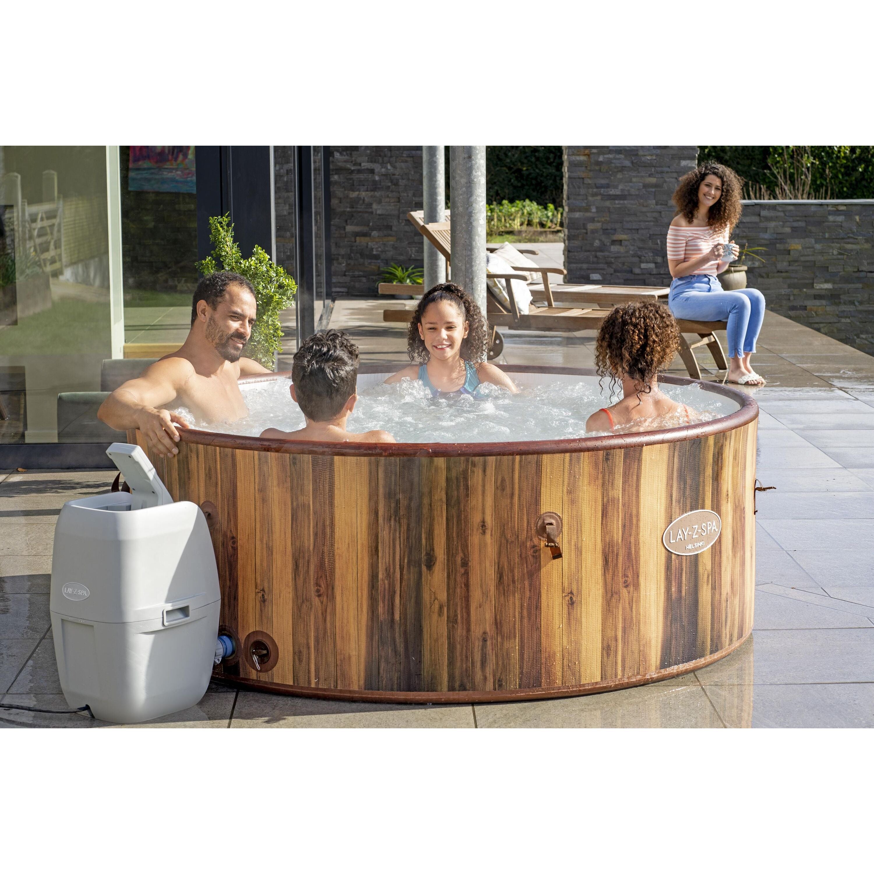Bestway 60025 Piscina Idromassaggio Gonfiabile Lay-Z-Spa Helsinki AirJet 5-7 persone
