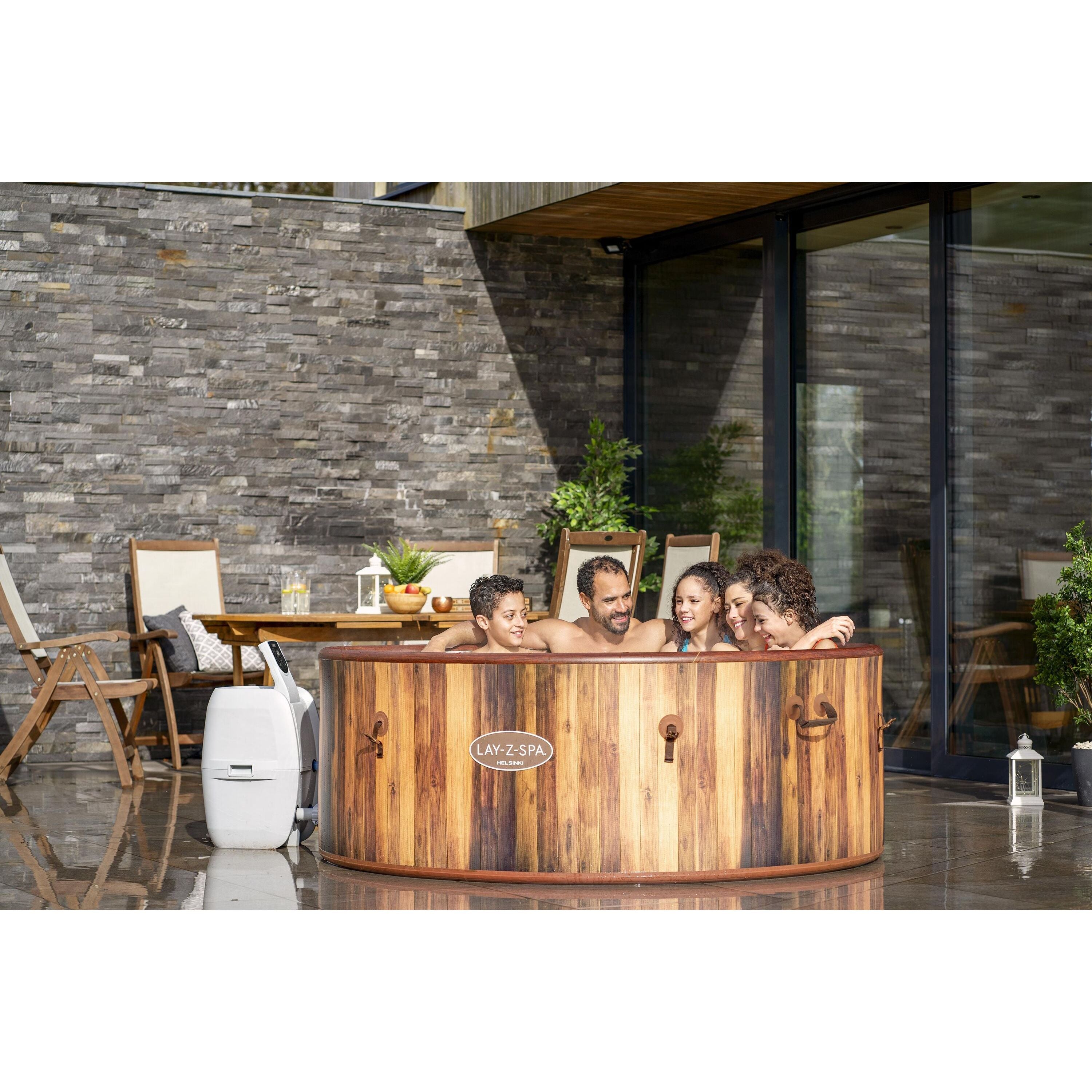 Bestway 60025 Piscina Idromassaggio Gonfiabile Lay-Z-Spa Helsinki AirJet 5-7 persone