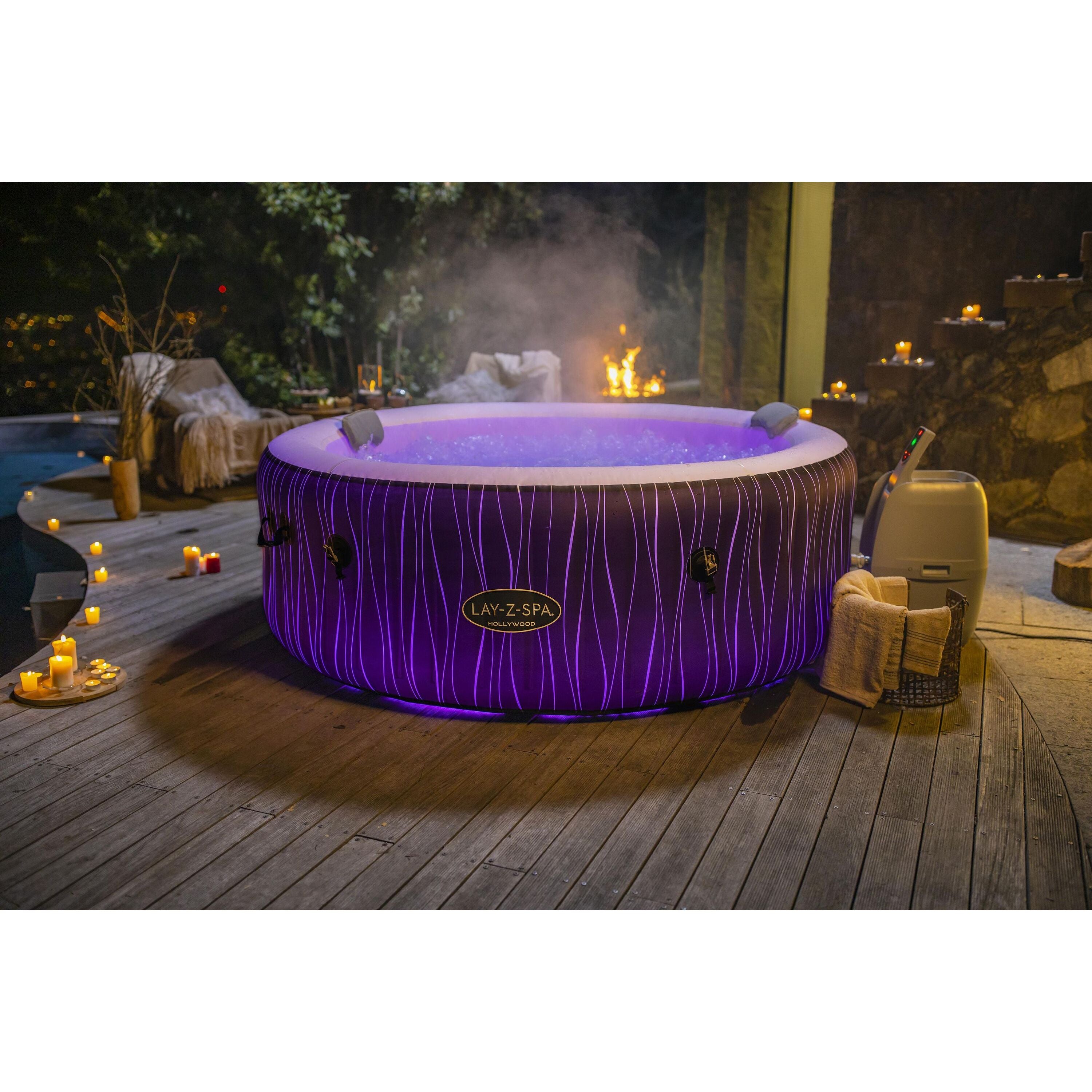 Bestway Lay-Z-Spa® Hollywood Luxe AirJet™ – Idromassaggio LED 4-6 persone