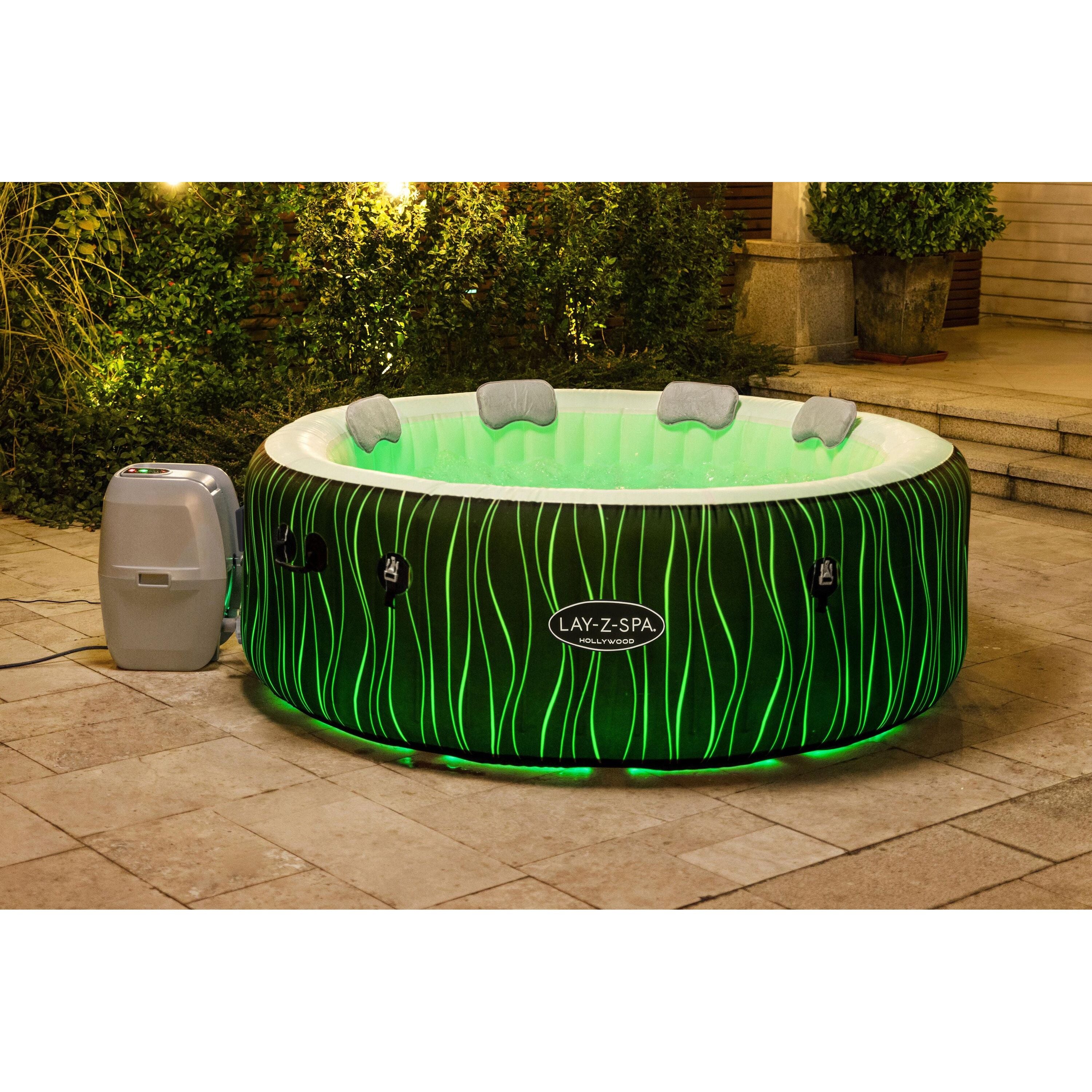 Bestway Lay-Z-Spa® Hollywood Luxe AirJet™ – Idromassaggio LED 4-6 persone