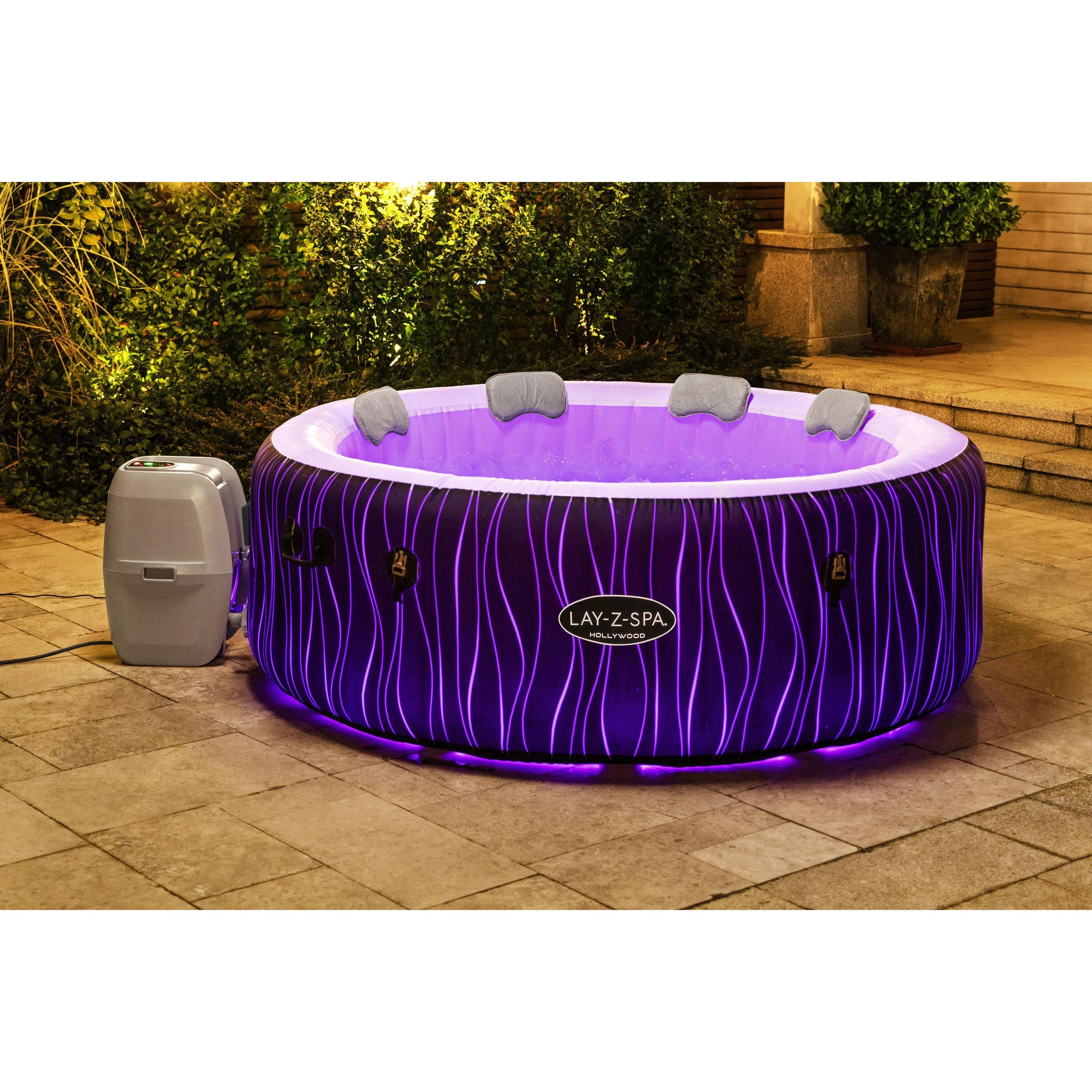 Bestway Lay-Z-Spa® Hollywood Luxe AirJet™ – Idromassaggio LED 4-6 persone