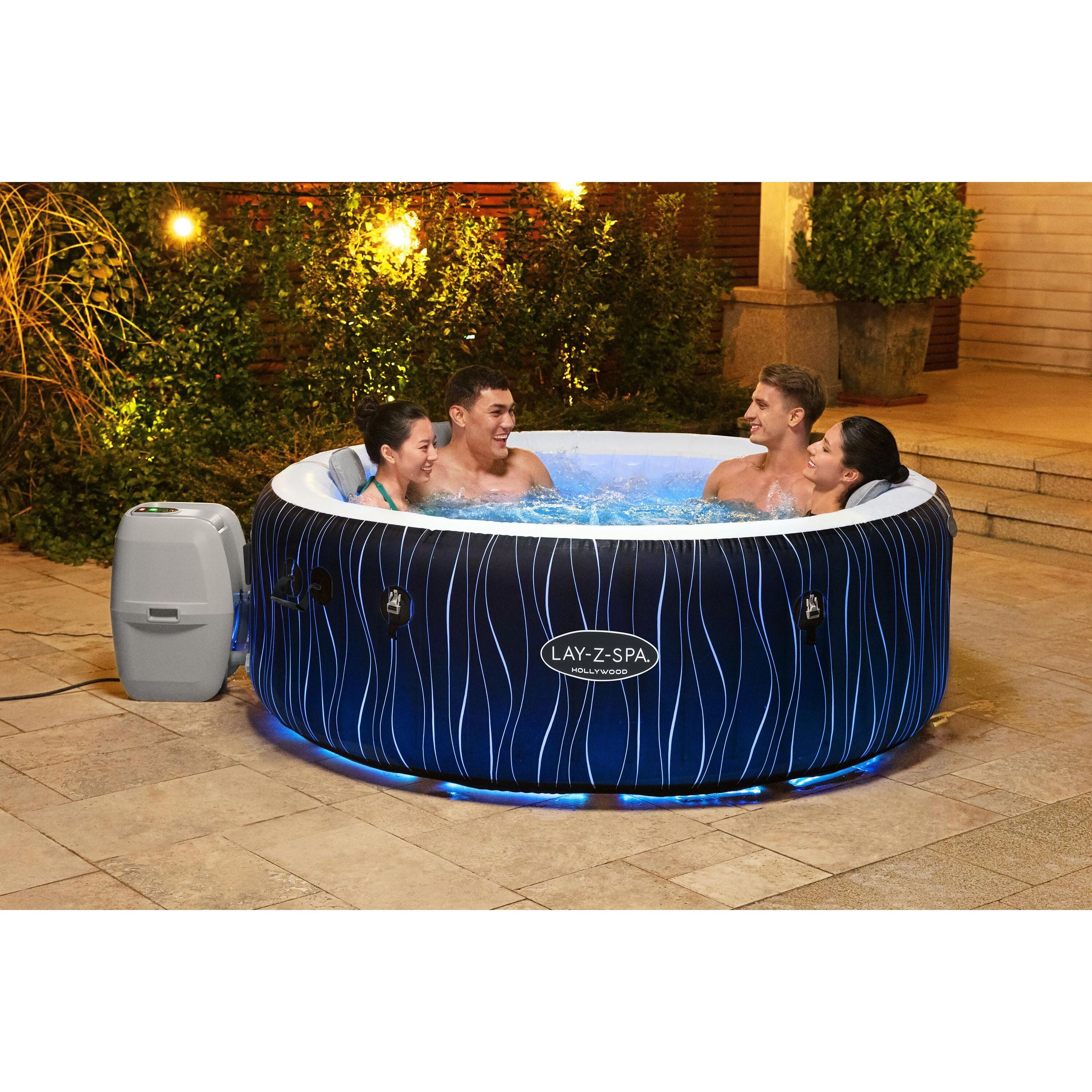 Bestway Lay-Z-Spa® Hollywood Luxe AirJet™ – Idromassaggio LED 4-6 persone