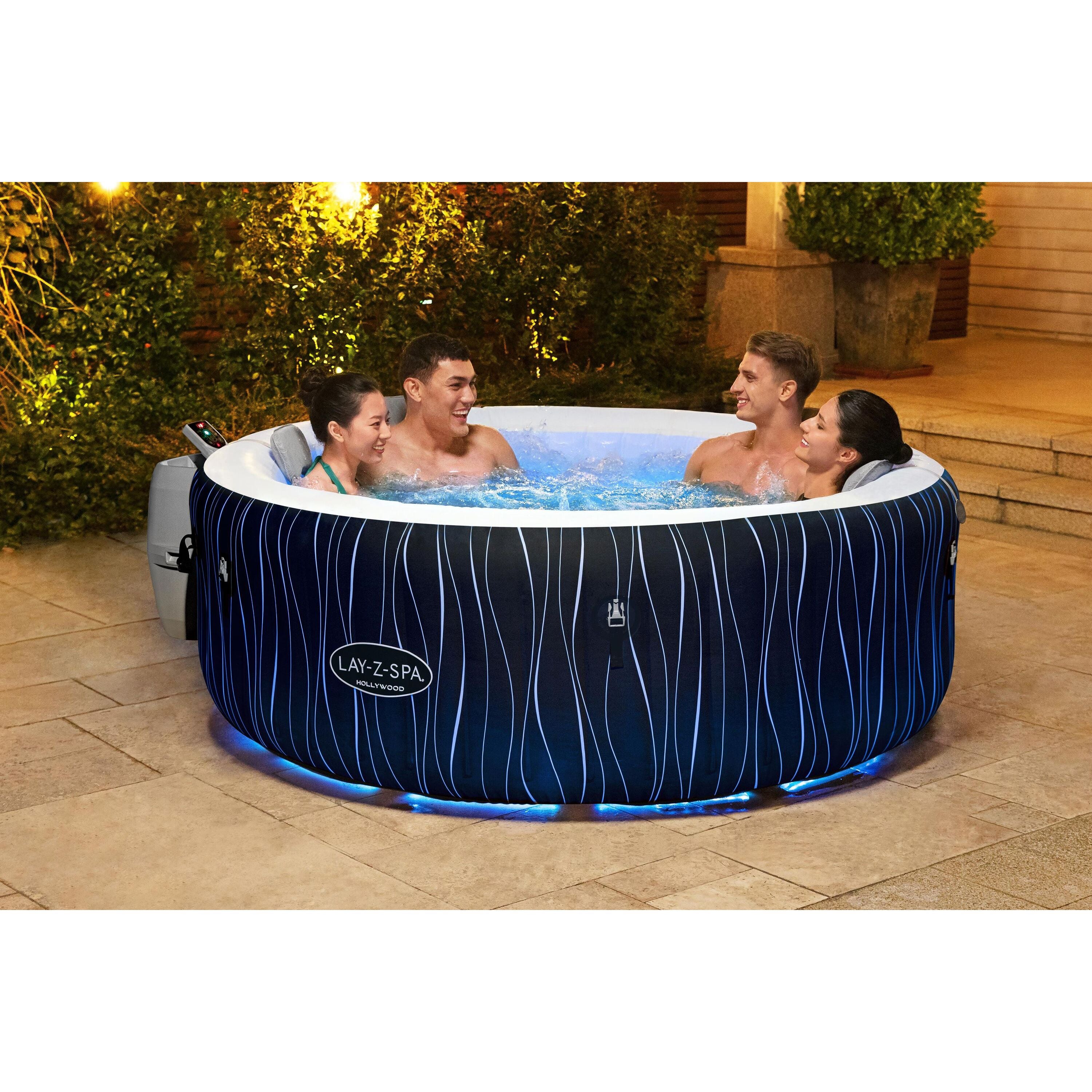 Bestway Lay-Z-Spa® Hollywood Luxe AirJet™ – Idromassaggio LED 4-6 persone