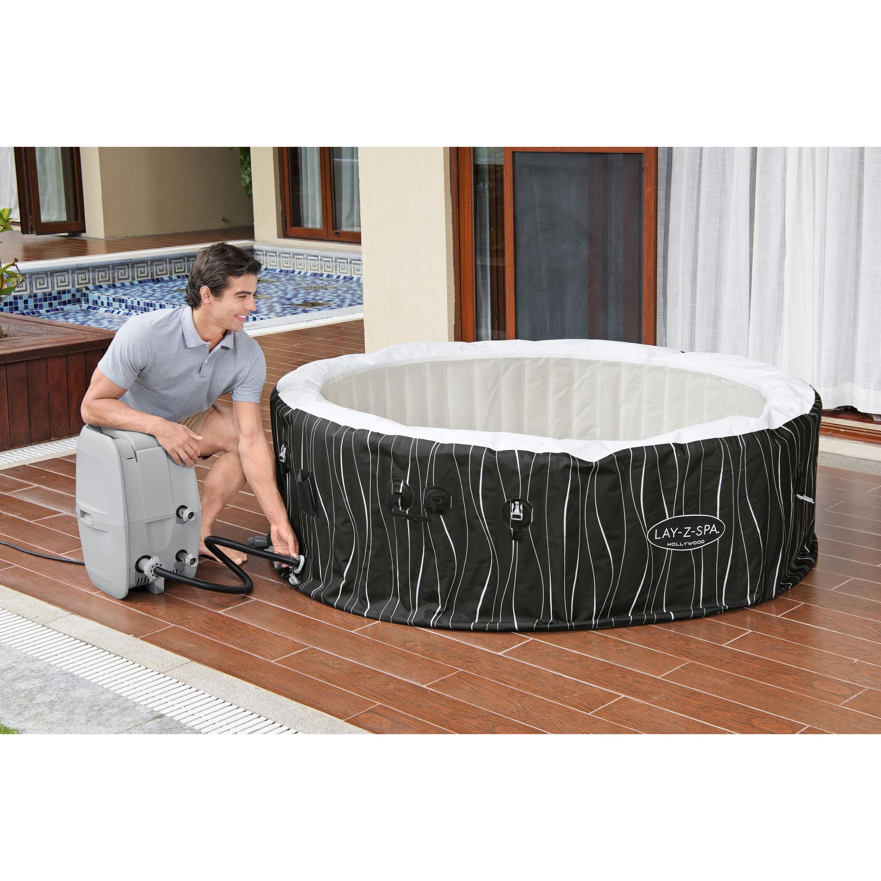 Bestway Lay-Z-Spa® Hollywood Luxe AirJet™ – Idromassaggio LED 4-6 persone