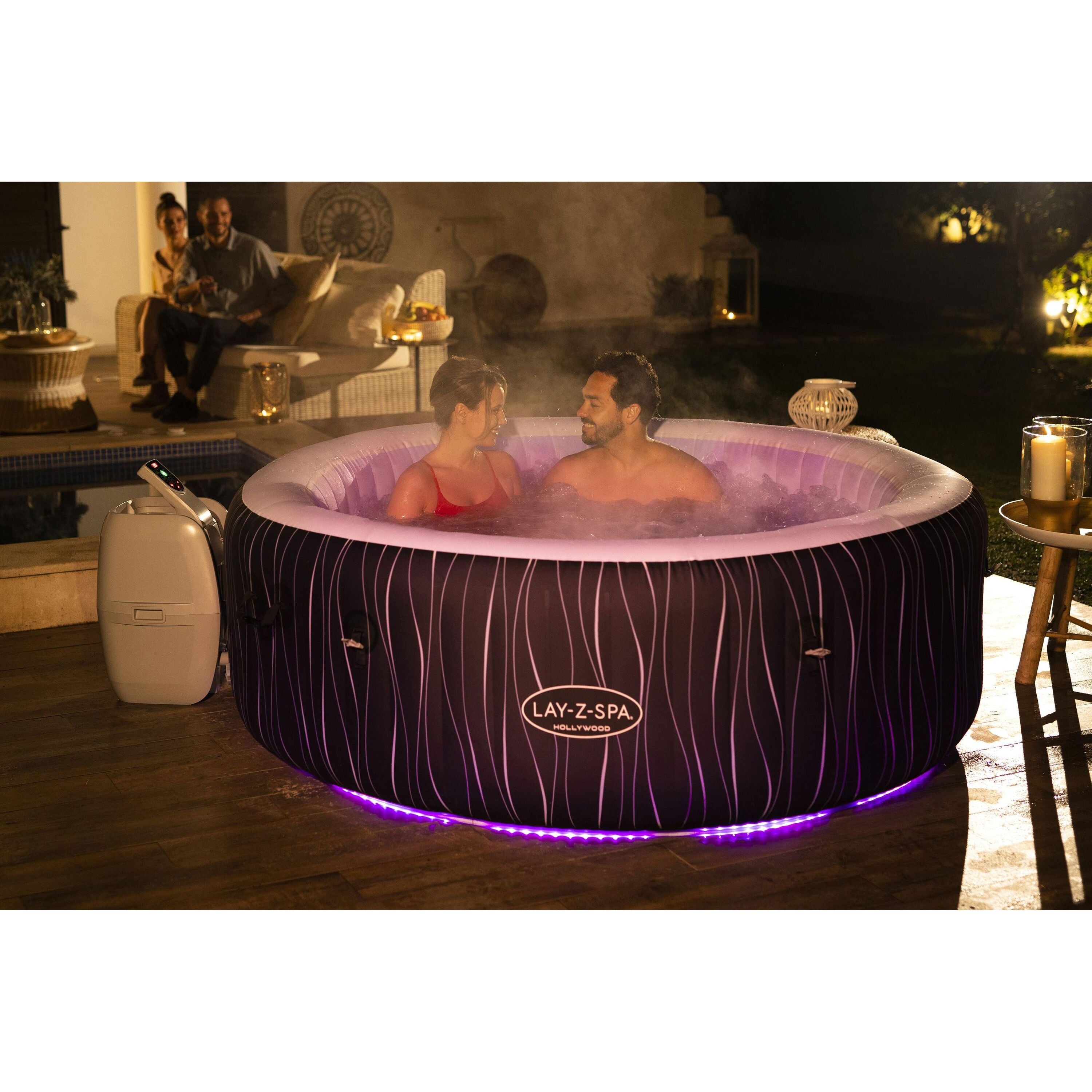 Bestway Lay-Z-Spa® Hollywood Luxe AirJet™ – Idromassaggio LED 4-6 persone