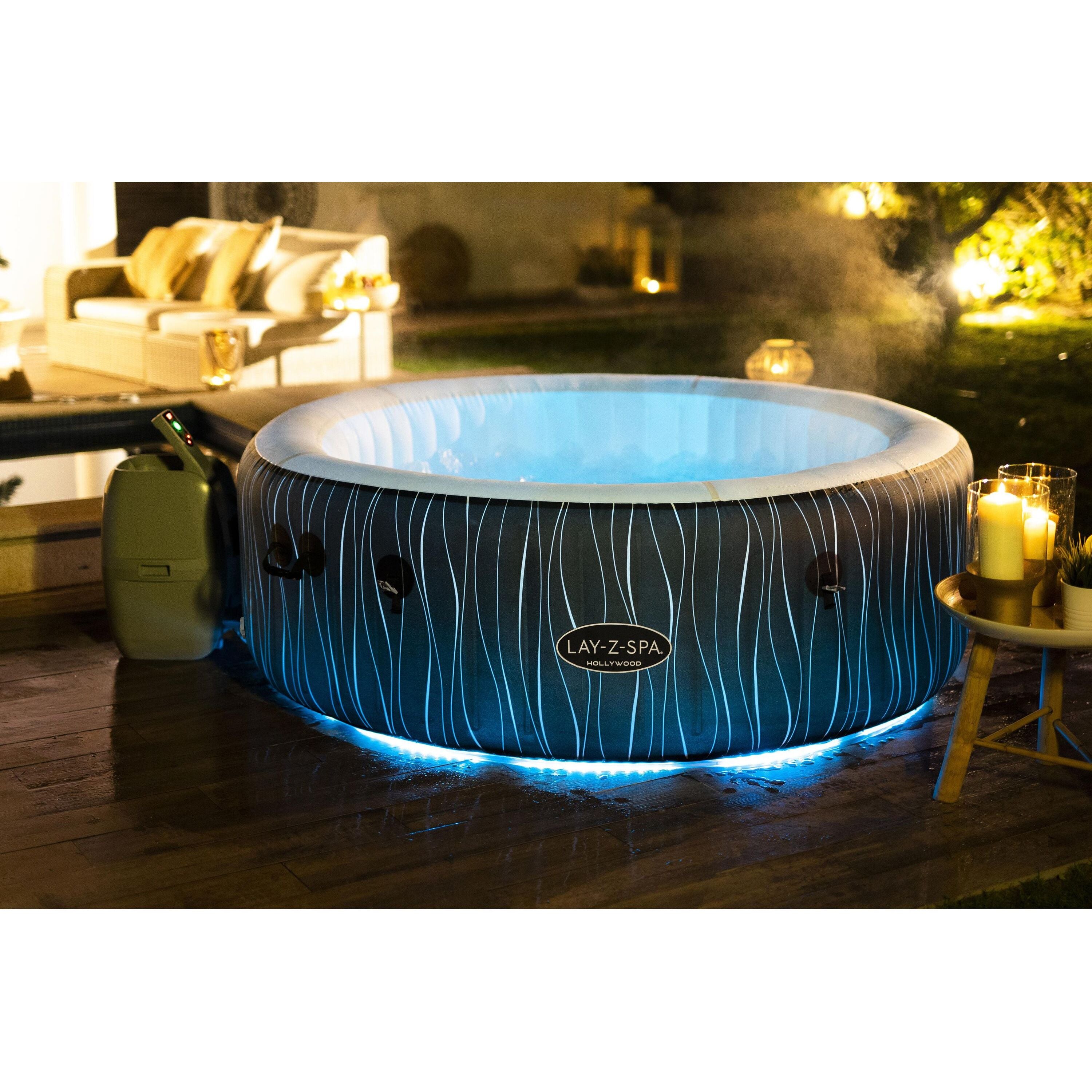 Bestway Lay-Z-Spa® Hollywood Luxe AirJet™ – Idromassaggio LED 4-6 persone
