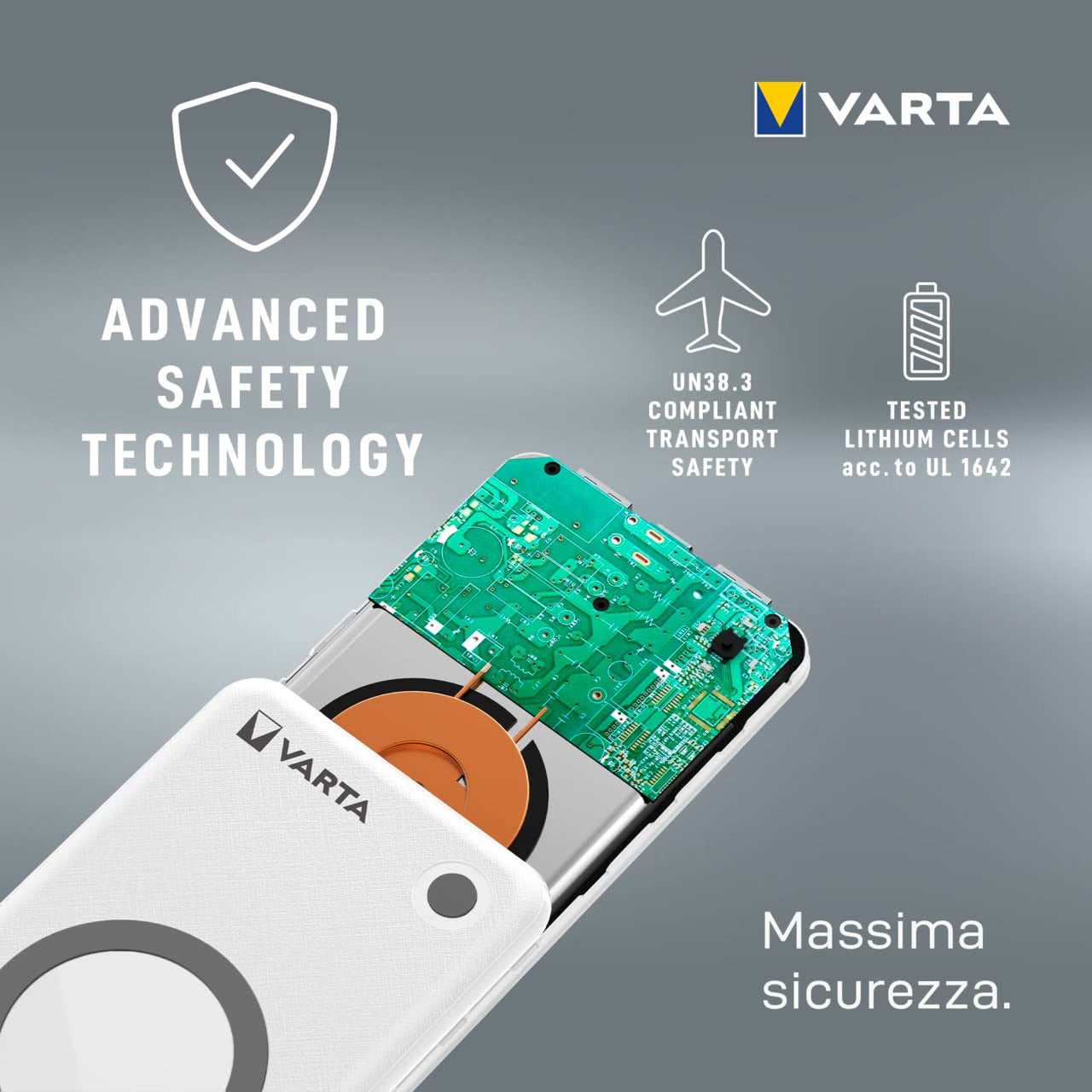 VARTA PowerBank Wireless Qi USB-C PD