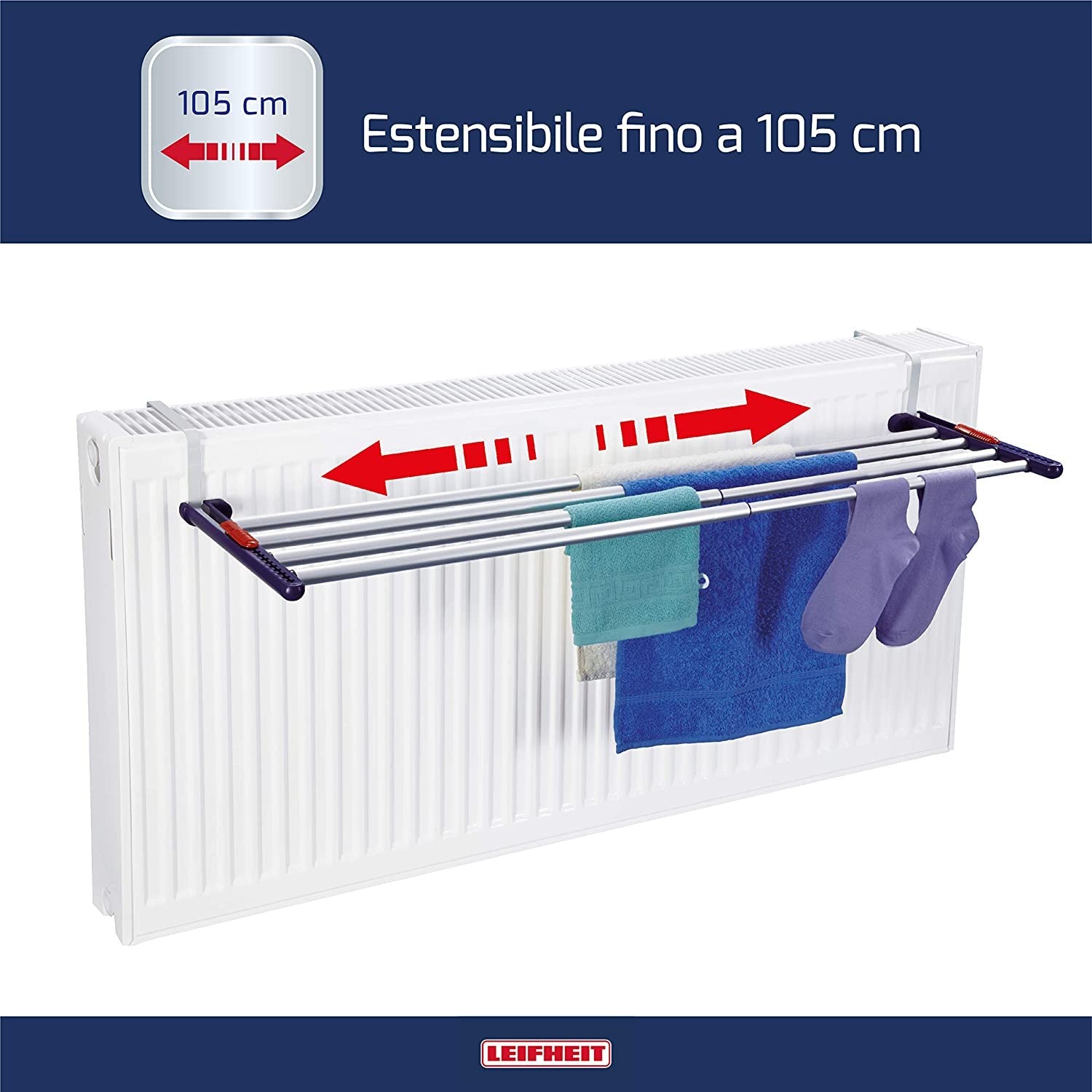 1 pacchetto Stendibiancheria portatile con 12 mollette 1 pacchetto Stendibiancheria portatile con 12 mollette