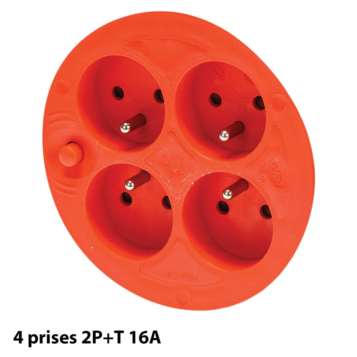 Velamp Prolunga con avvolgicavo REEL-FR-15 15 m – 4 prese 16 A 5