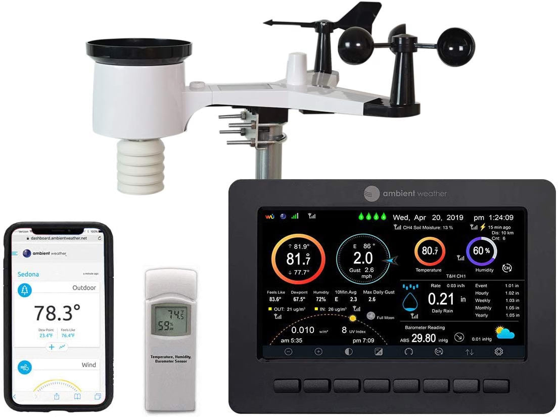 Ambient Weather WS-2000 Stazione Meteo WiFi Intelligente con Monitoraggio Remoto e Avvisi