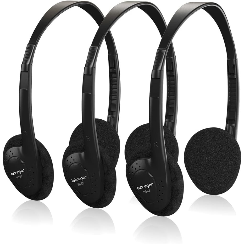 Behringer HO 66 – Set 3 Cuffie Stereo On-Ear Professionali