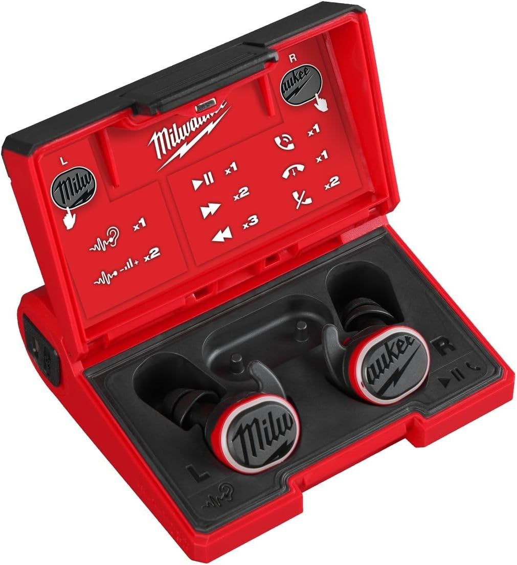 Milwaukee Cuffie Bluetooth da lavoro L4 RLEPB – Protezione udito EN 352 + USB ricaricabile