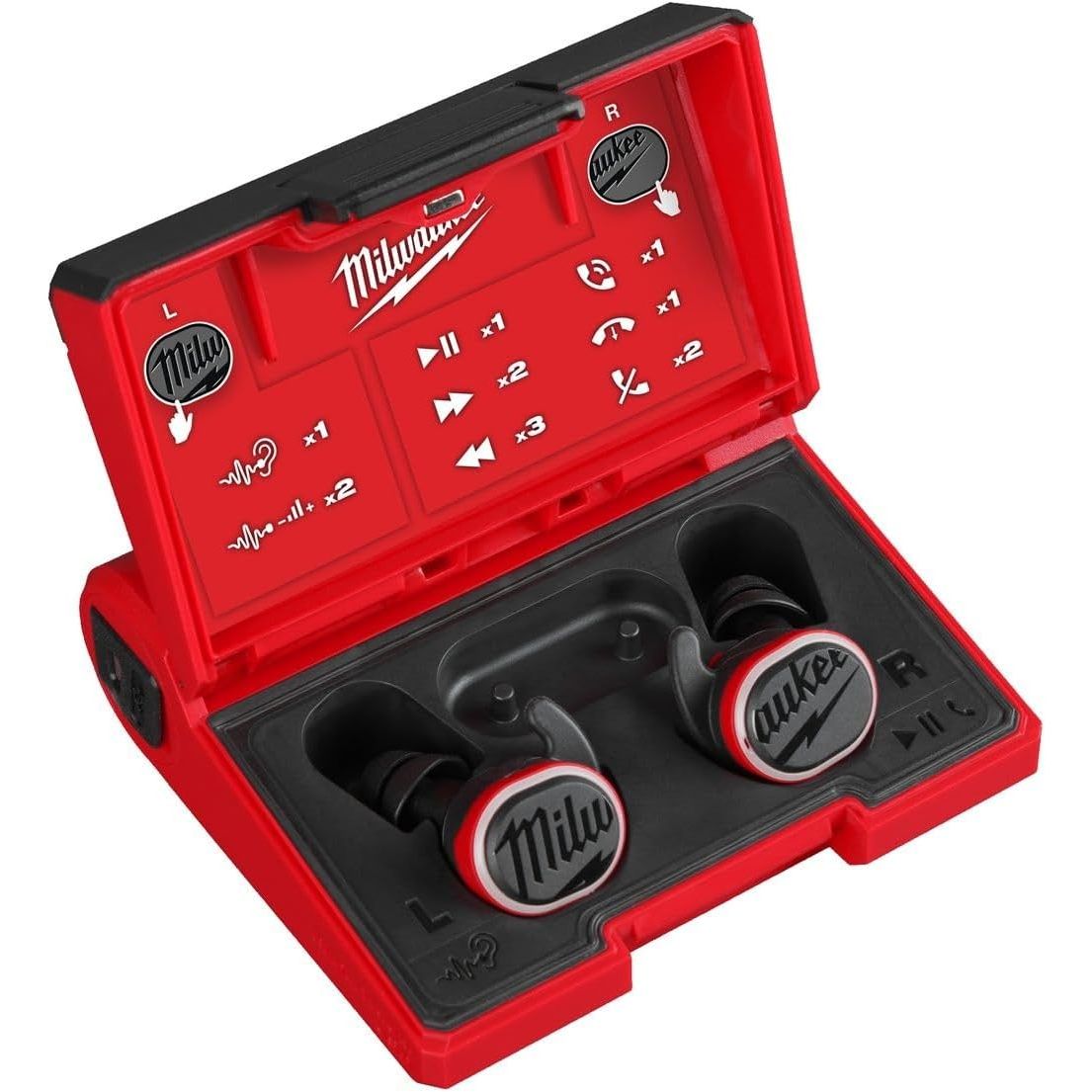 Milwaukee Cuffie Bluetooth da lavoro L4 RLEPB – Protezione udito EN 352 + USB ricaricabile