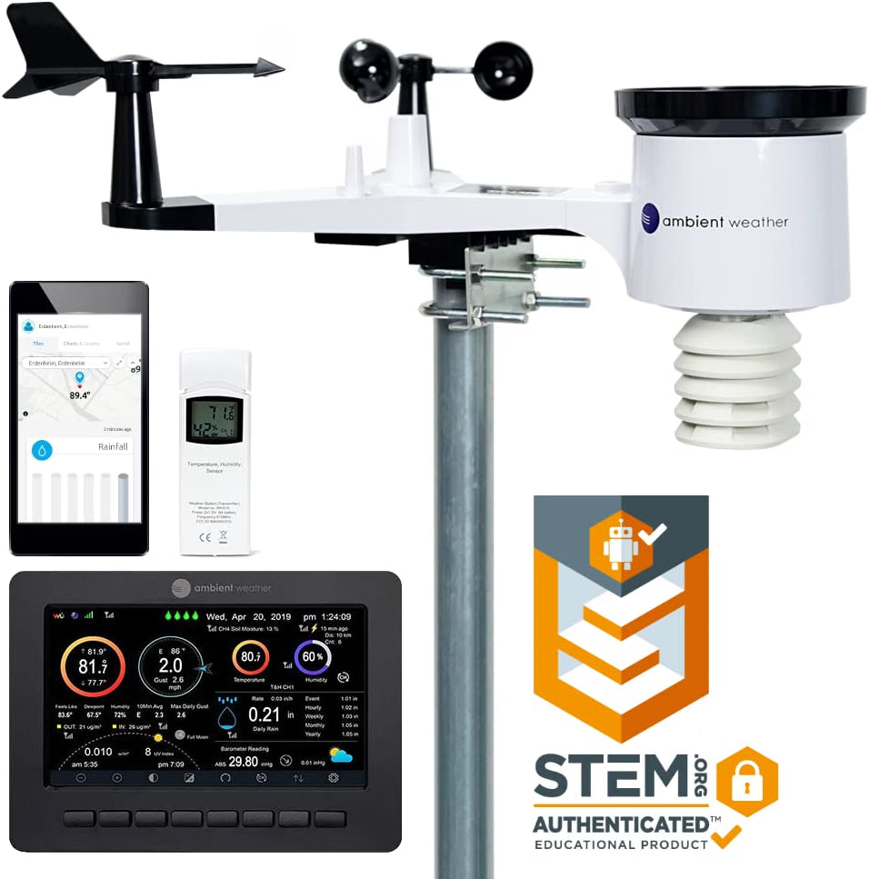 Ambient Weather WS-2000 Stazione Meteo WiFi Intelligente con Monitoraggio Remoto e Avvisi