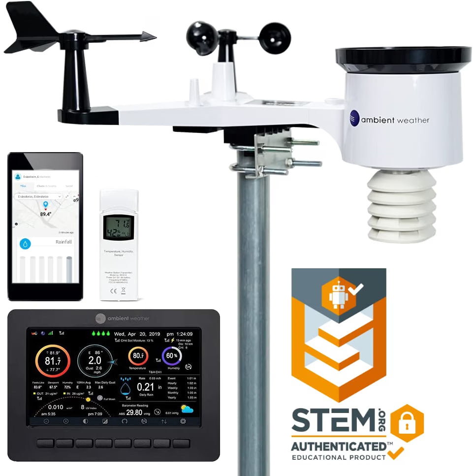 Ambient Weather WS-2000 Stazione Meteo WiFi Intelligente con Monitoraggio Remoto e Avvisi