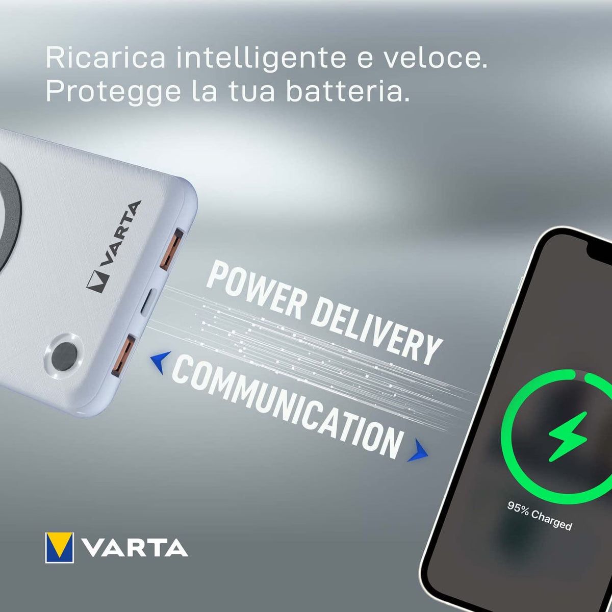 VARTA PowerBank Wireless Qi USB-C PD