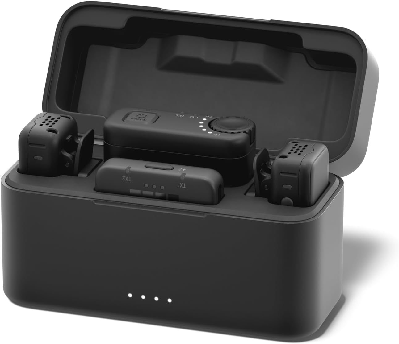 GoPro Kit Completo Microfono Wireless – 2 TX, Ricevitore USB-C + TRS, Custodia di Ricarica