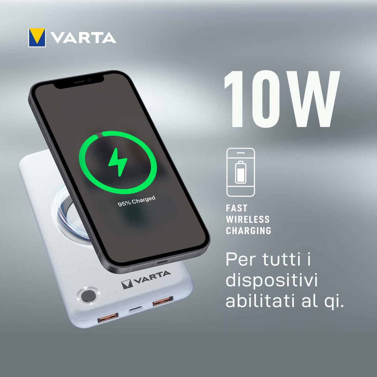 VARTA PowerBank Wireless Qi USB-C PD
