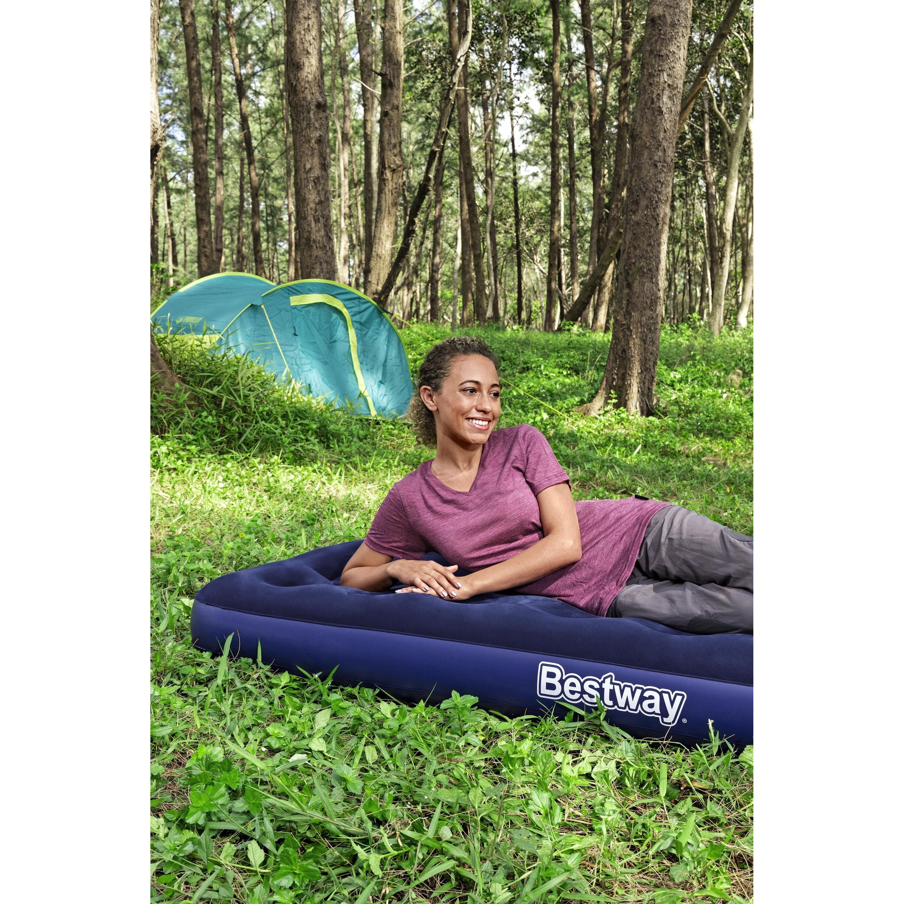 Bestway Materassino Gonfiabile, Singolo, 185 x 76 x 22 cm, Colore Blu