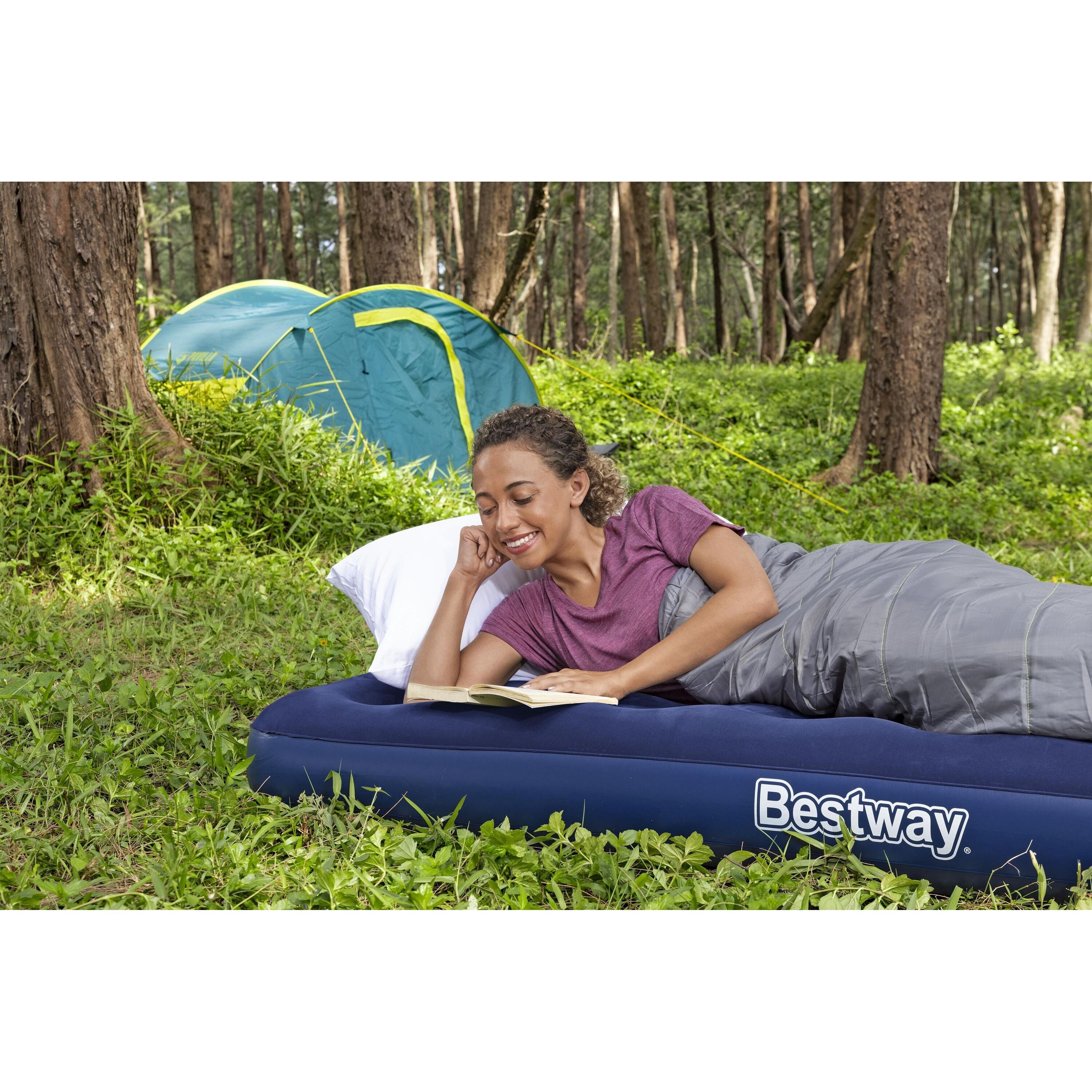 Bestway Materassino Gonfiabile, Singolo, 185 x 76 x 22 cm, Colore Blu