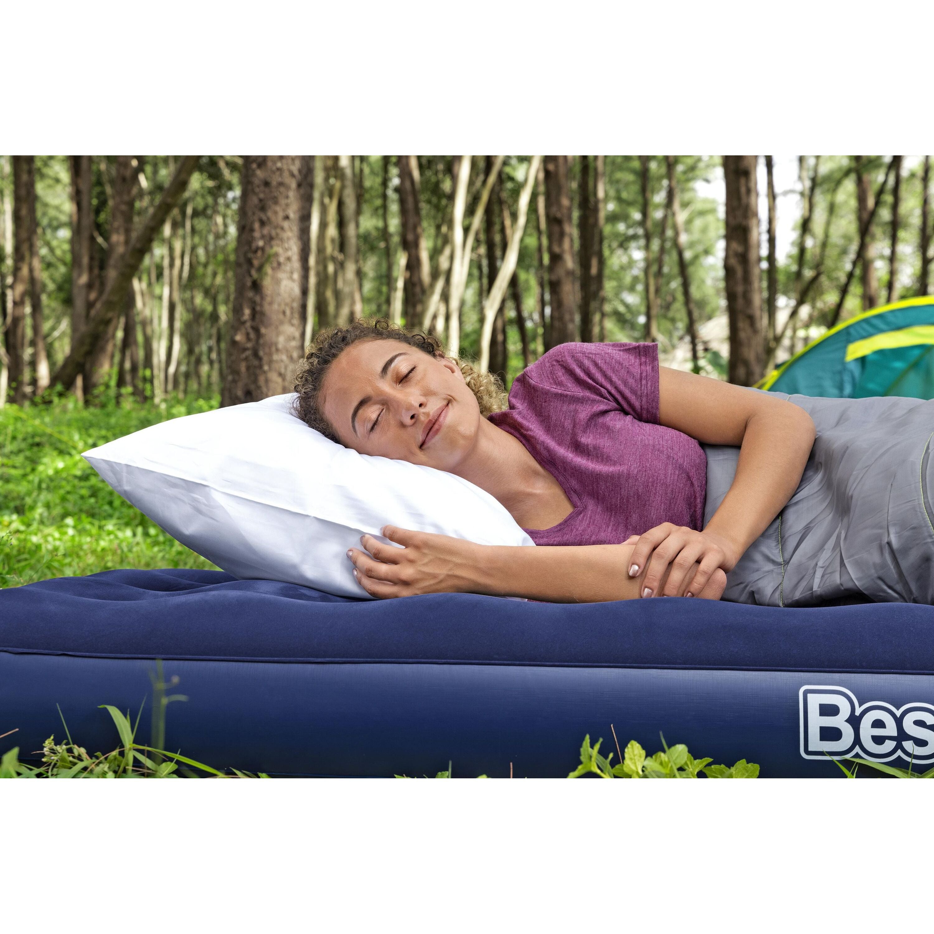 Bestway Materassino Gonfiabile, Singolo, 185 x 76 x 22 cm, Colore Blu
