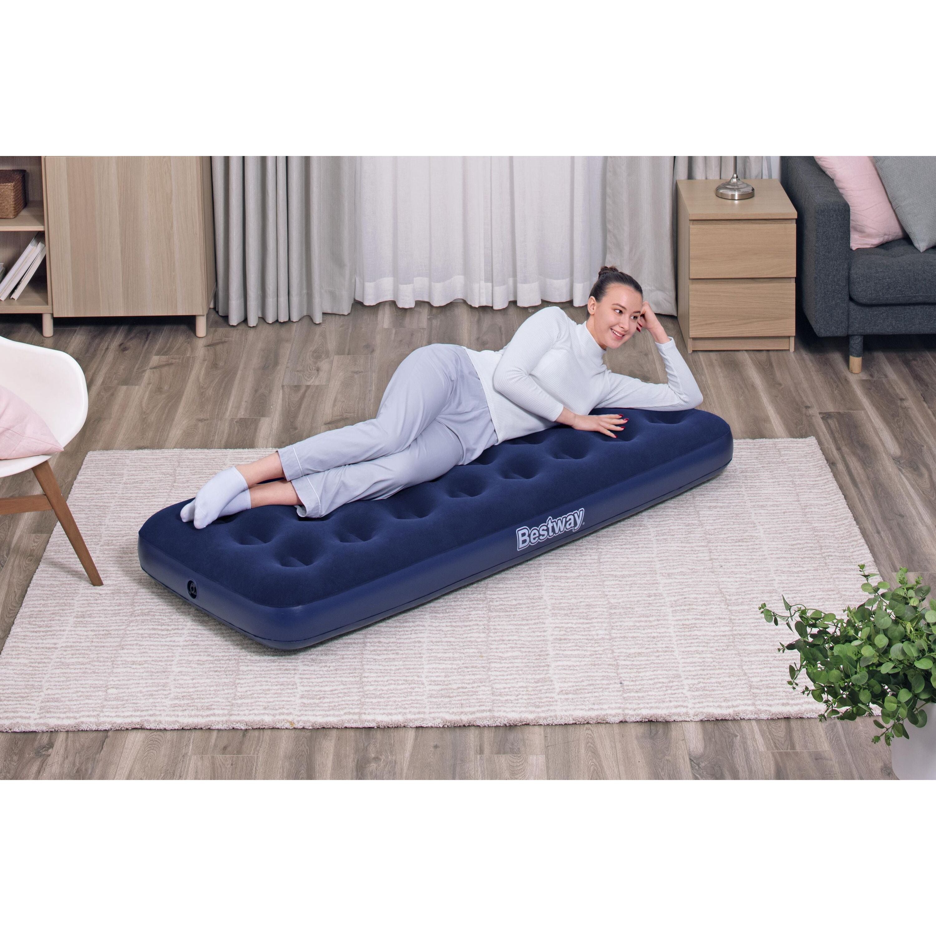 Bestway Materassino Gonfiabile, Singolo, 185 x 76 x 22 cm, Colore Blu