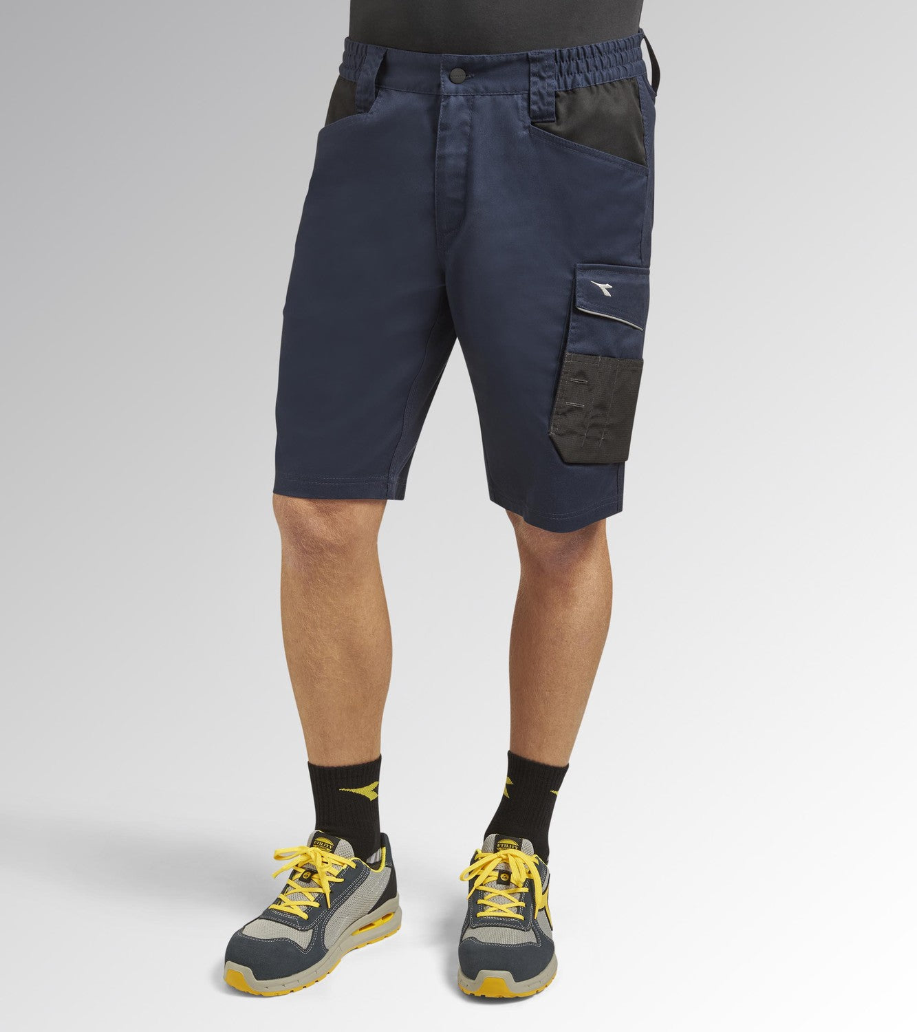 Diadora Utility Bermuda Poly 2.0 – Bermuda Elasticizzato da Lavoro con Dettagli Reflex