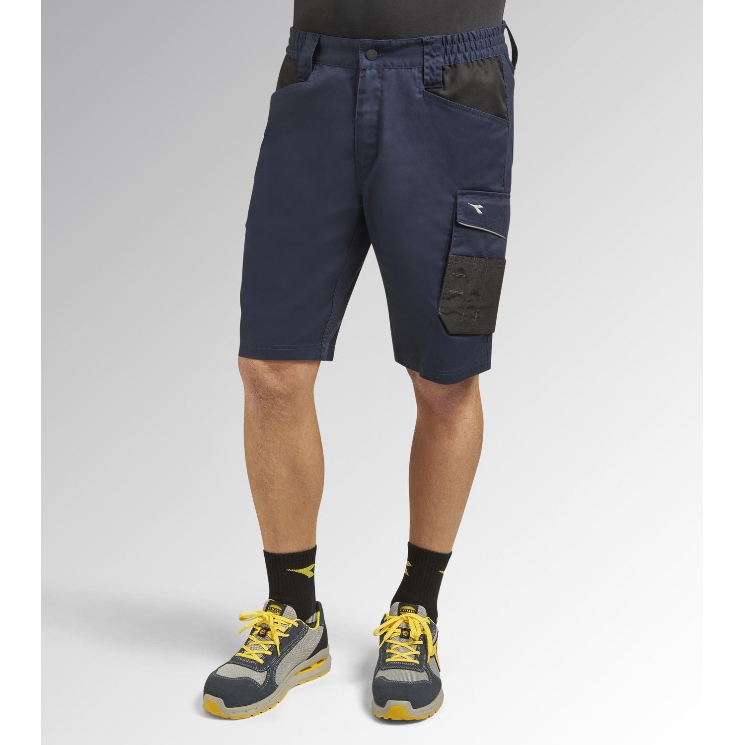 Diadora Utility Bermuda Poly 2.0 – Bermuda Elasticizzato da Lavoro con Dettagli Reflex