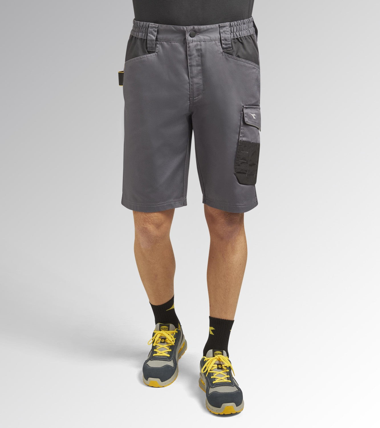 Diadora Utility Bermuda Poly 2.0 – Bermuda Elasticizzato da Lavoro con Dettagli Reflex