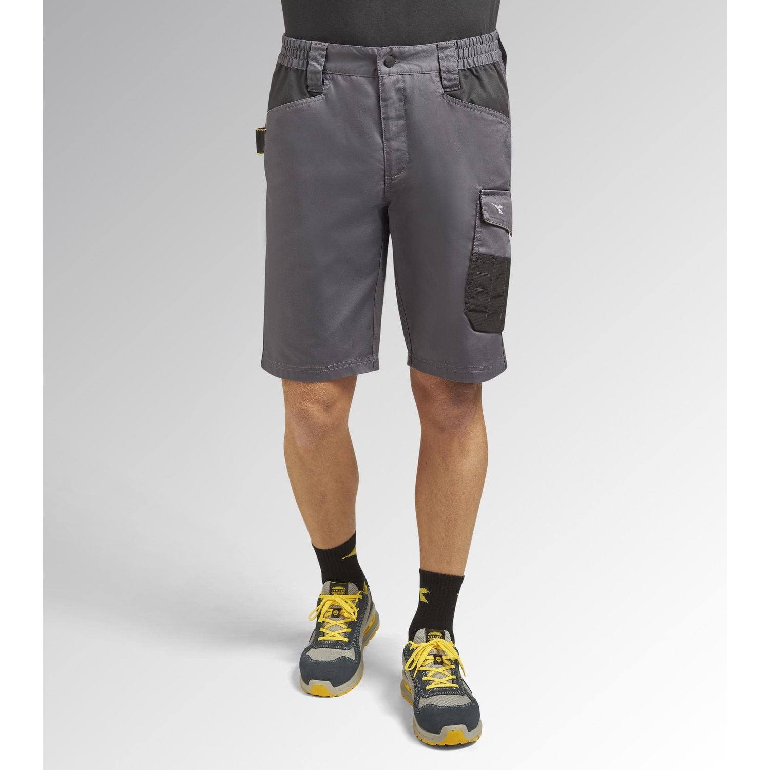 Diadora Utility Bermuda Poly 2.0 – Bermuda Elasticizzato da Lavoro con Dettagli Reflex